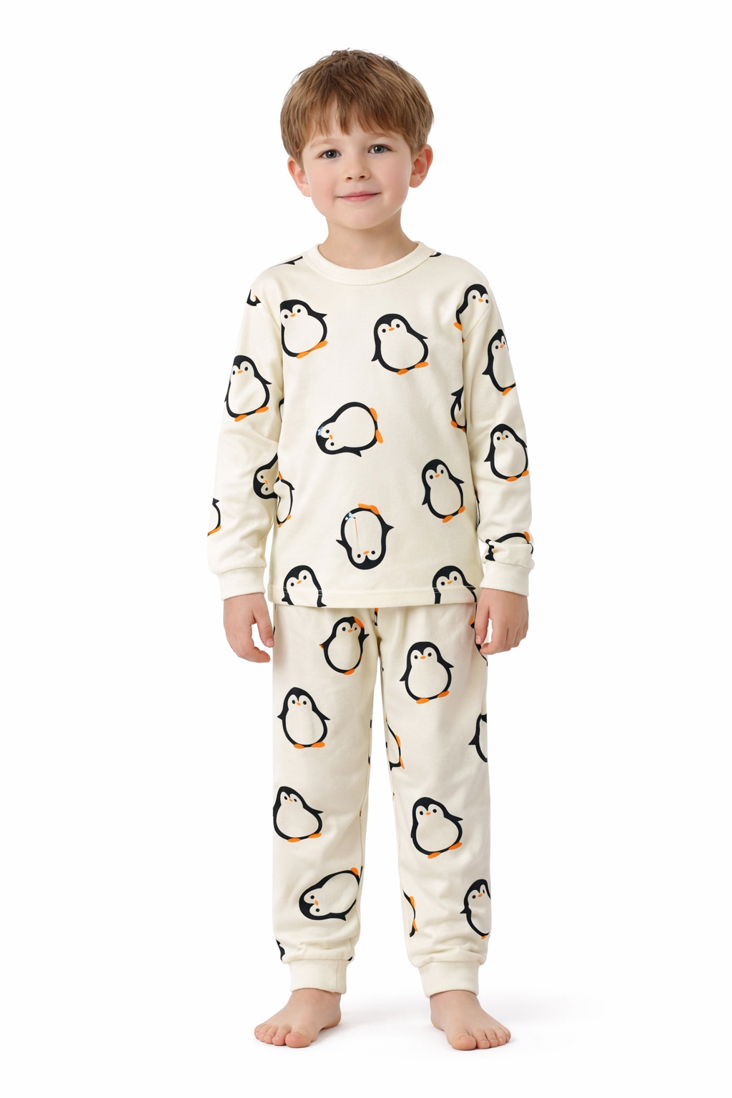 PENGUEN DESENLİ PİJAMA TAKIMI