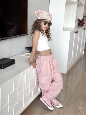 LA'CIEL PARİS CROP BLUZ PARAŞÜT PANTOLON TAKIM (7-14 YAŞ ARASI)