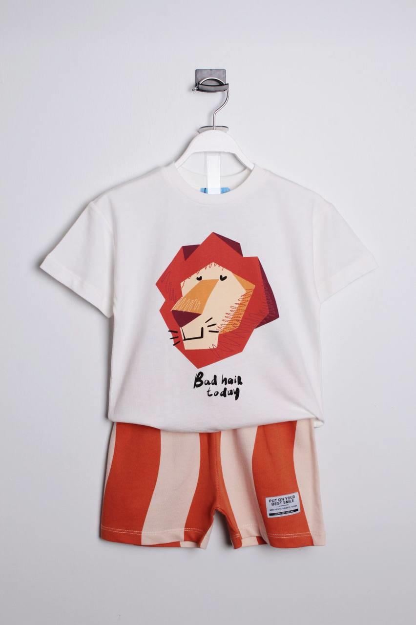 Aslan Baskılı Tshirt Şort Takım
