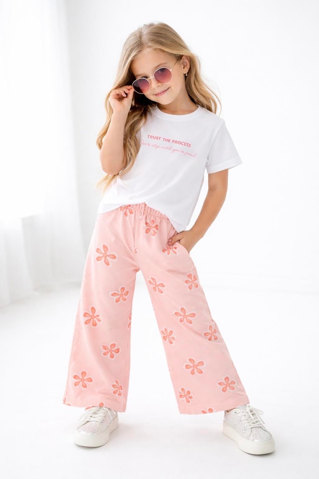 ÇİÇEKLİ PANTOLON TSHIRT TAKIM