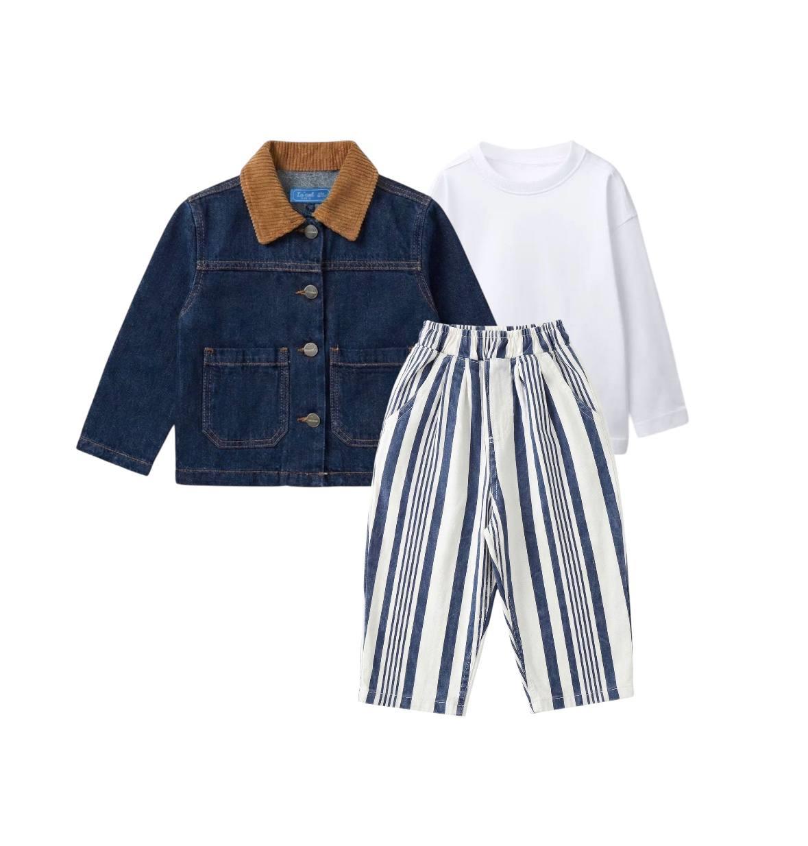 FİTİLLİ YAKA DETAYLI DENİM CEKET UNISEX