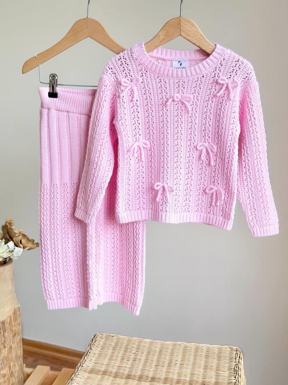 FİYONK DETAYLI NAKIŞLI TRİKO TAKIM