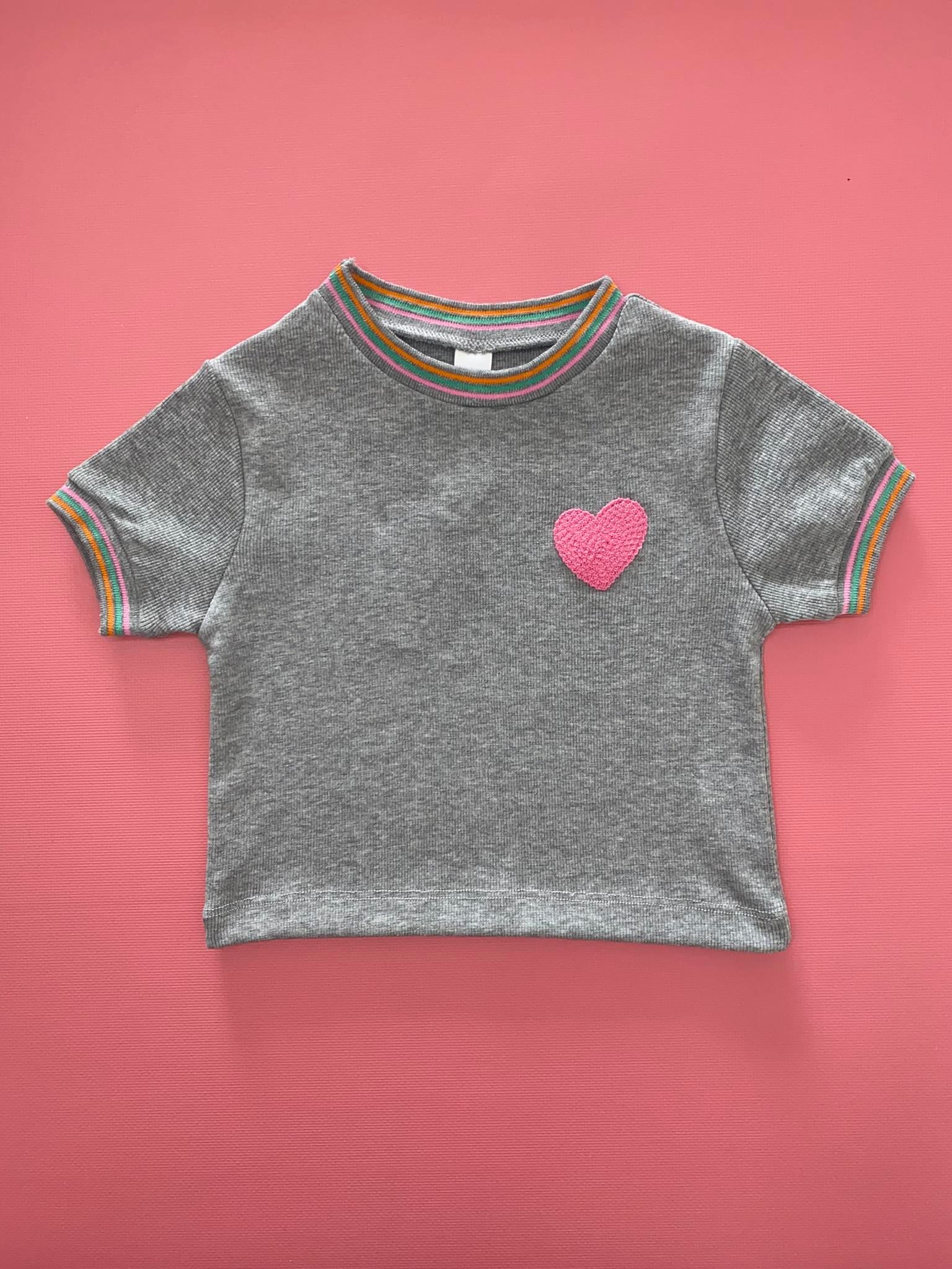 Kalp Detay Kaşkorse Tshirt