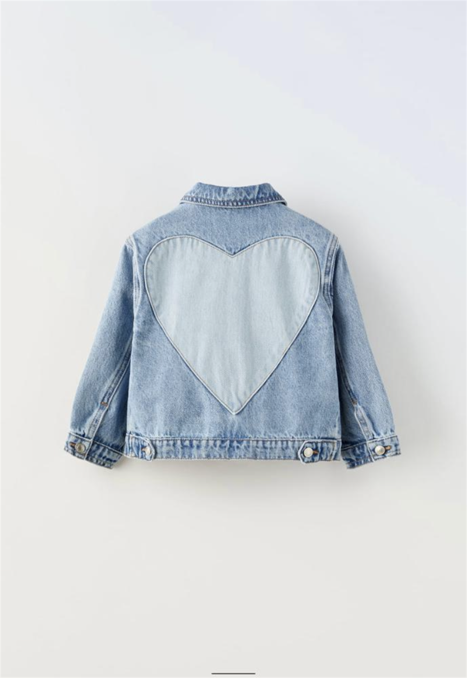 Kalp Detaylı Denim Ceket