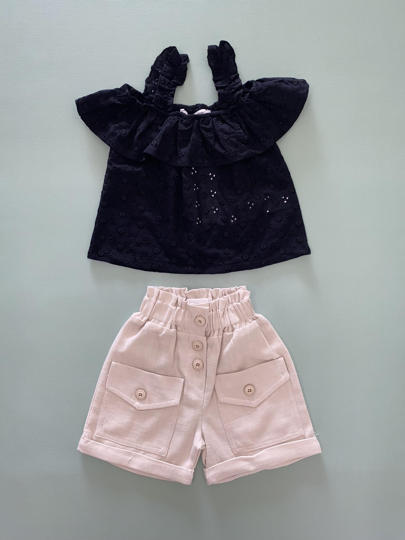 Keten Şortlu Dokuma Takım