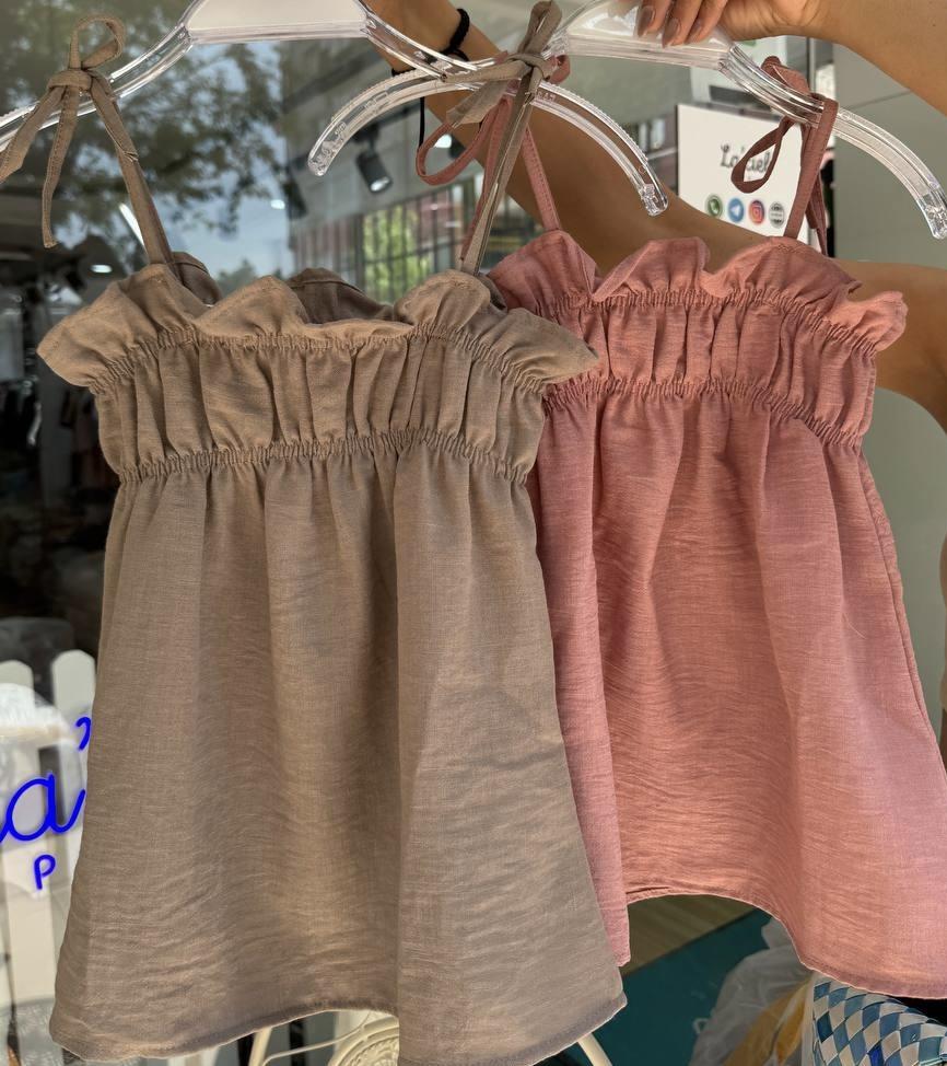 LA'CIEL PARİS KETEN ELBİSE GÜL KURUSU