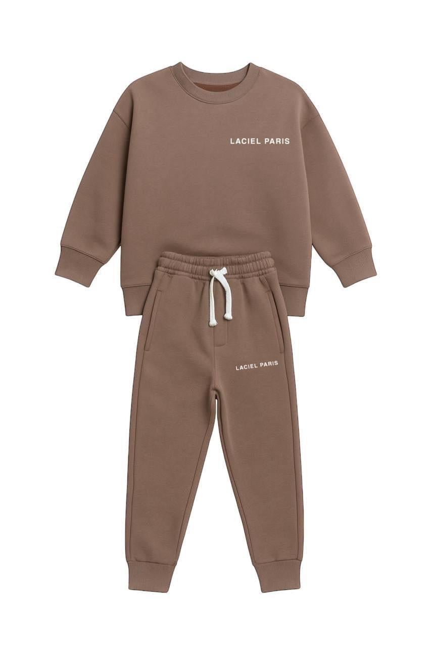 LA'CIEL PARİS LOGOLU BASIC TAKIM UNISEX (KAHVERENGİ)