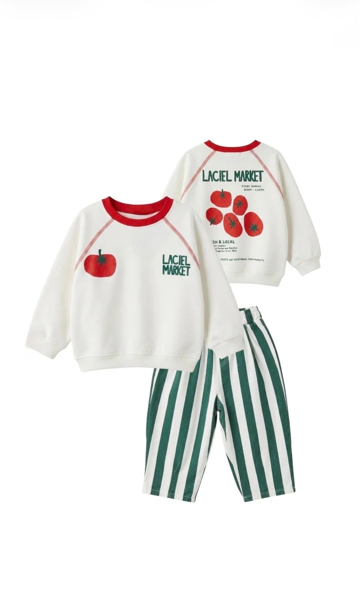 LA'CIEL PARİS TOMATO SWEATSHIRT JEAN TAKIM