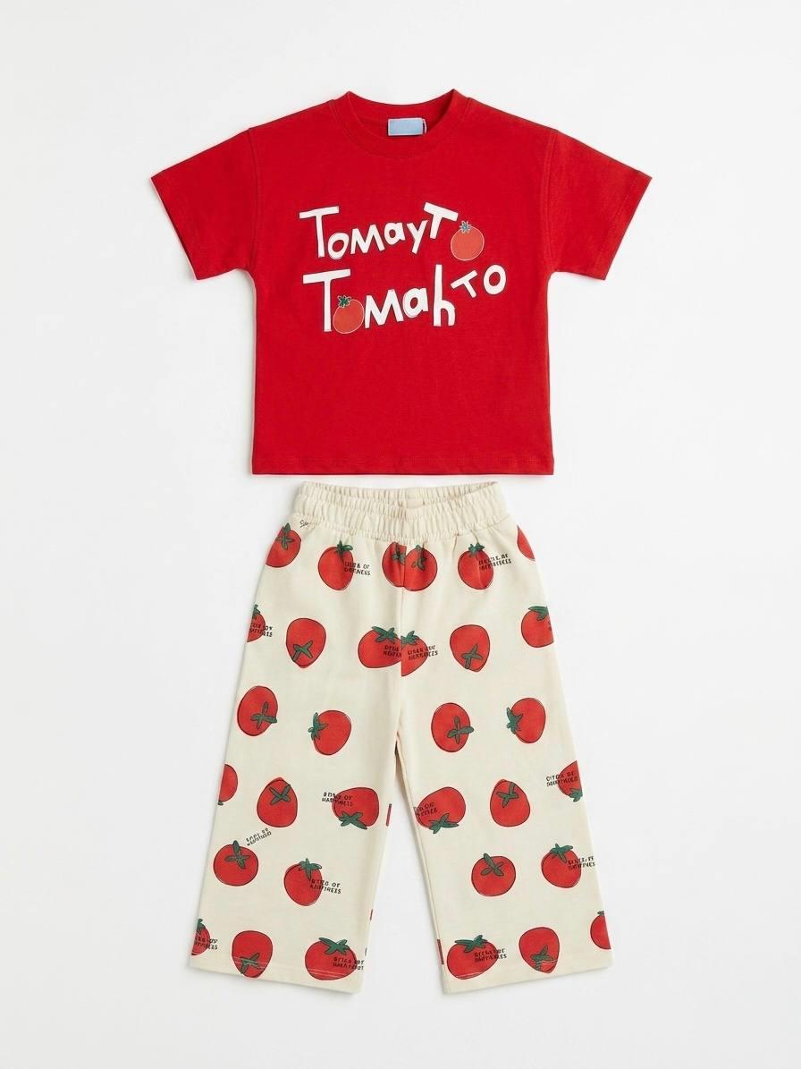 LA'CIEL PARİS TOMATO WIDE LEG TAKIM