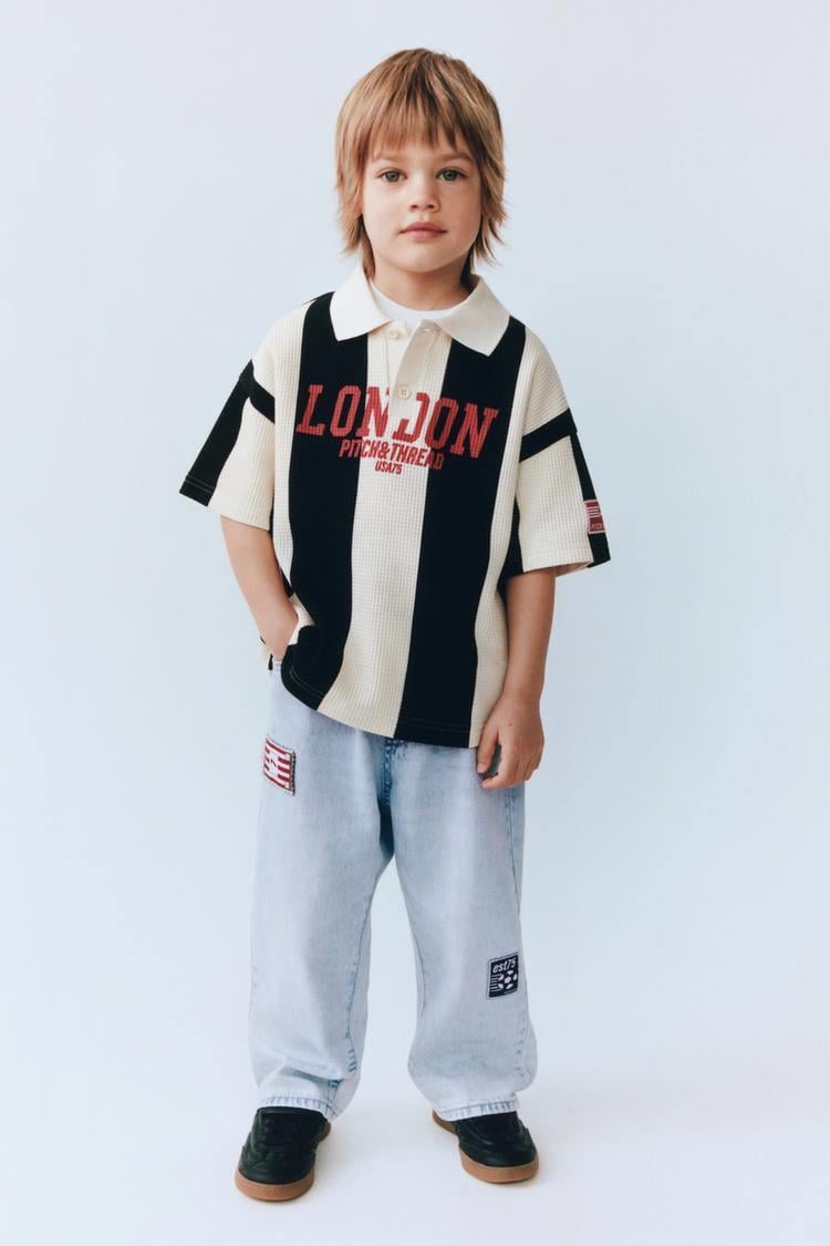 LONDON GOFRE KUMAŞ TSHIRT YAMALI DENİM PANTOLON TAKIM