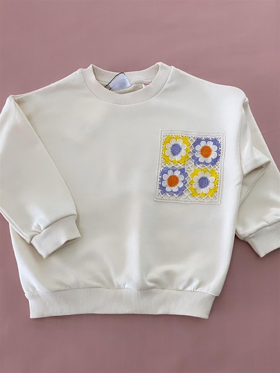 Örgü Detaylı Sweat