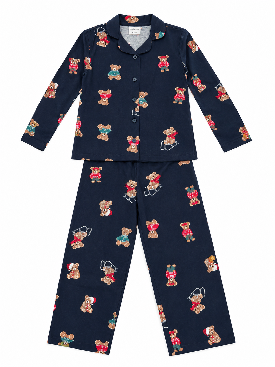 ROLYPOLY TEDDY BEAR GÖMLEKLİ PİJAMA TAKIM LACİ