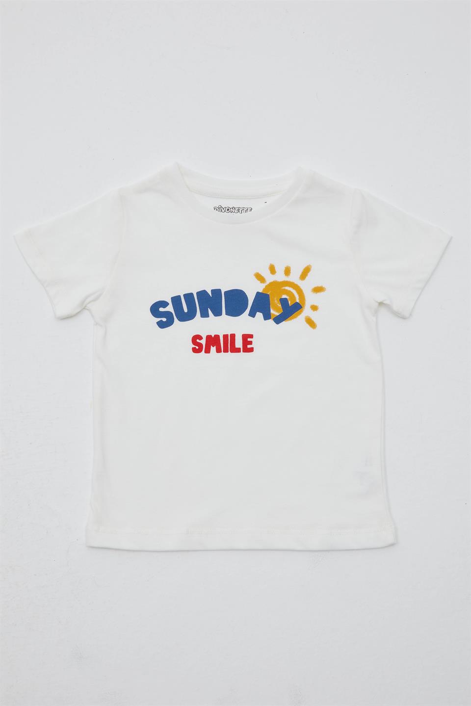 Sunday Baskılı Tshirt