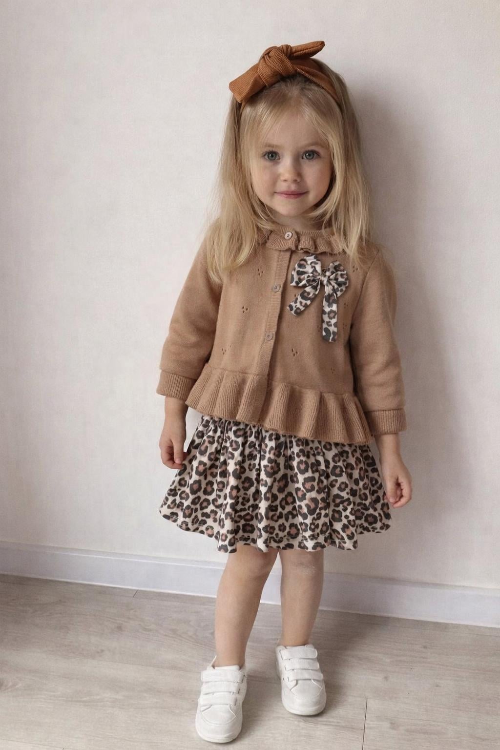 TRİKO HIRKA VE LEOPARLI ETEK TAKIM