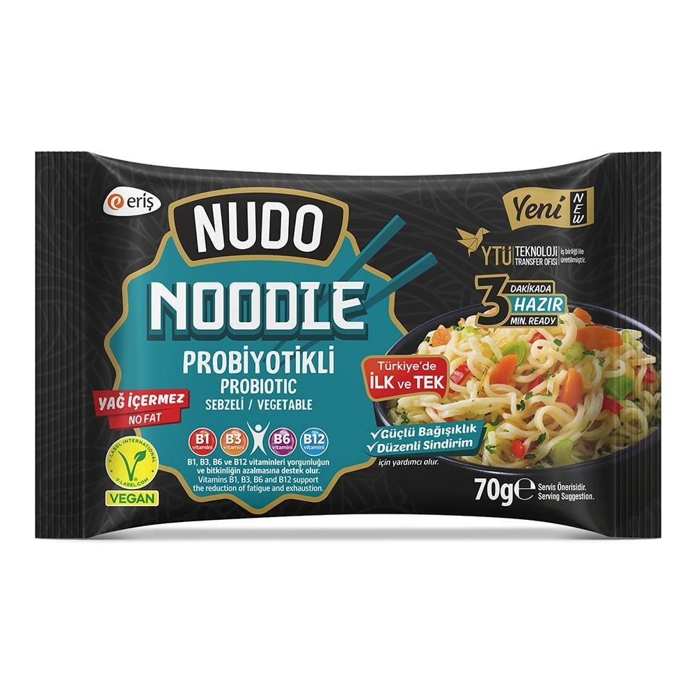 Nudo Probiyotikli Sebzeli Noodle Poşet 70 Gr.