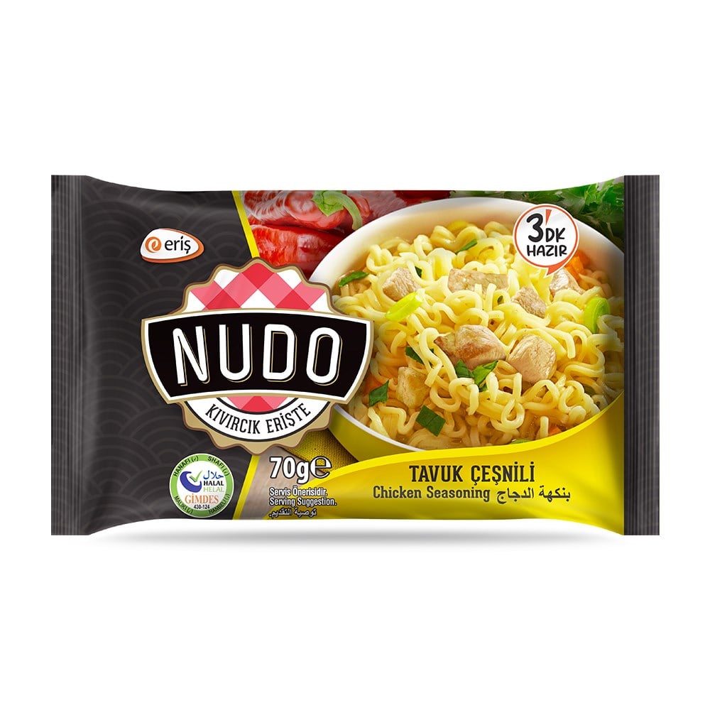 Nudo Tavuk Çeşnili Noodle Poşet 70 Gr.