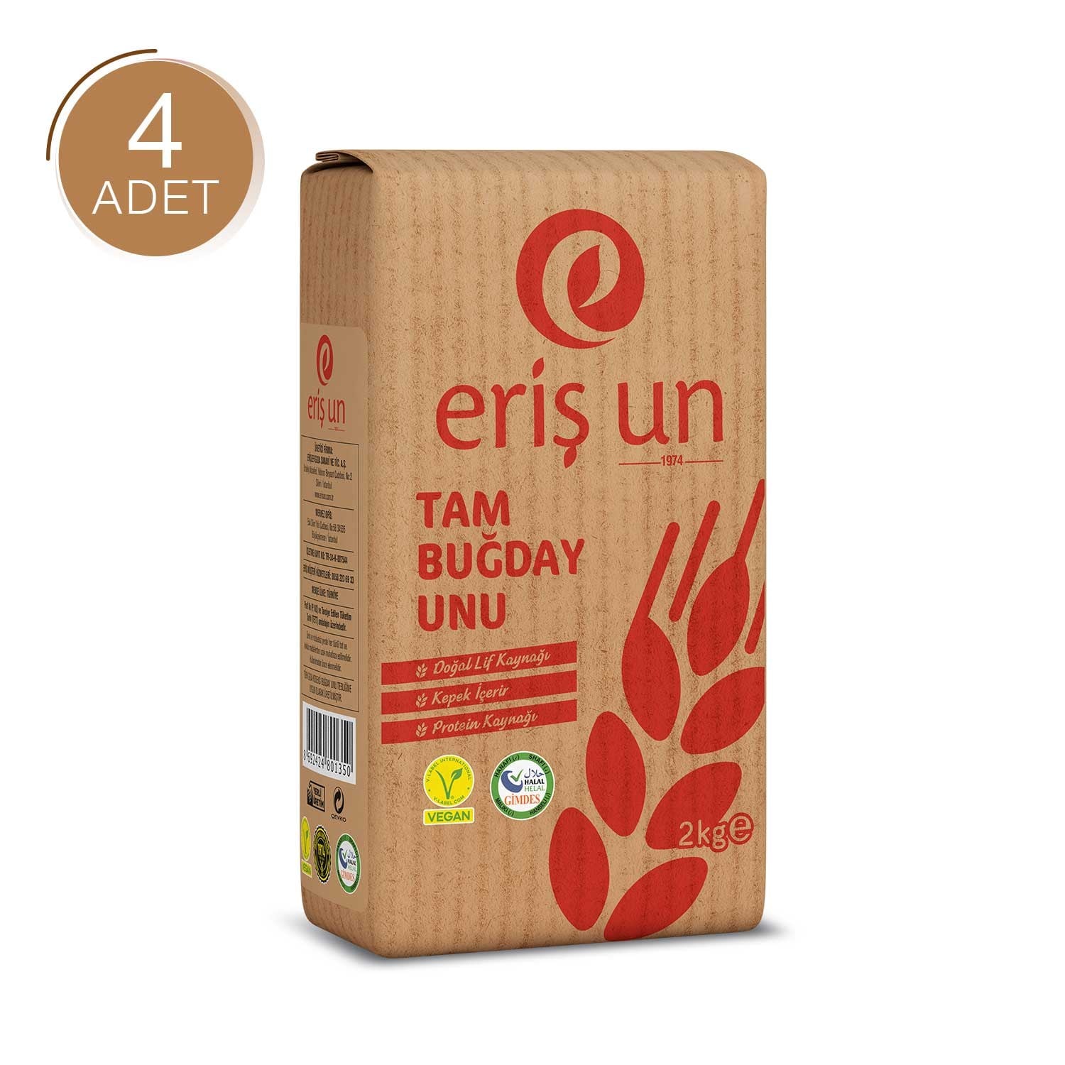 Eriş Un Tam Buğday Unu 2 Kg