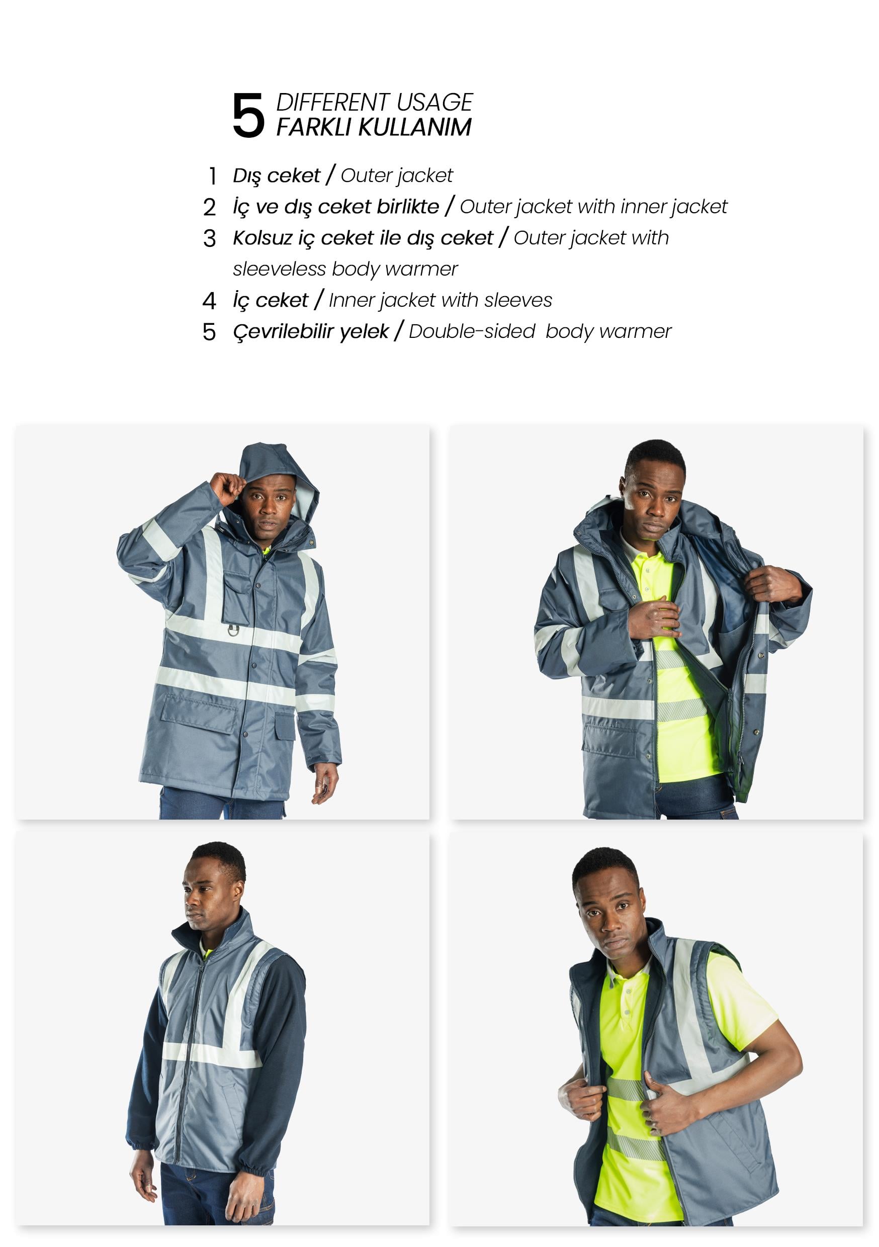 Alaska 5 in 1 Parka Lacivert