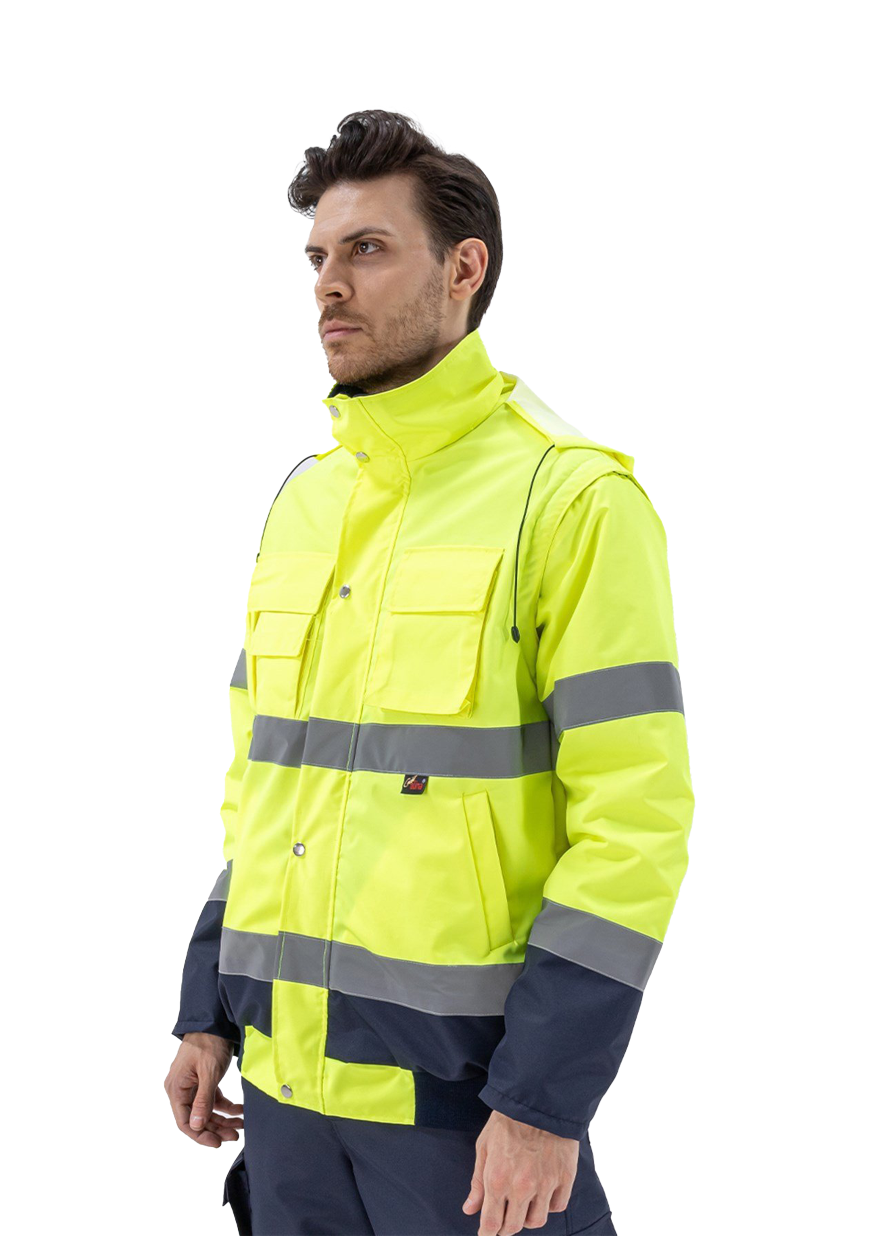 Alaska Hi-Vis 2 in 1 Mont Neon Sarı - Lacivert