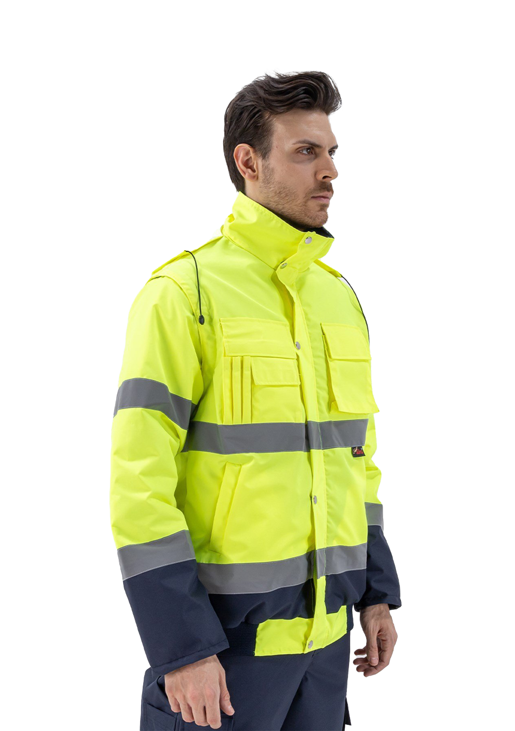 Alaska Hi-Vis 2 in 1 Mont Neon Sarı - Lacivert