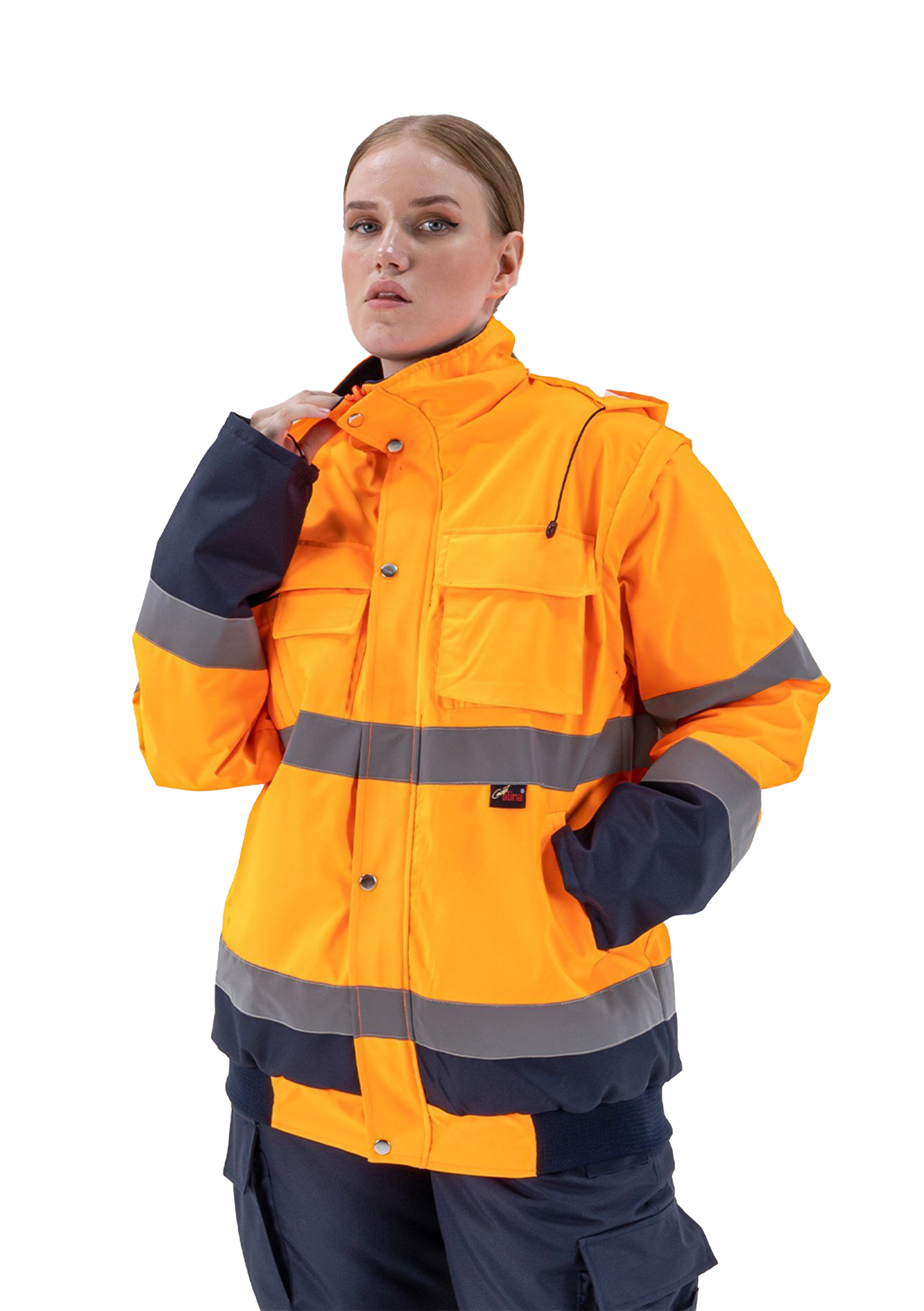 Alaska Hi-Vis 2 in 1 Mont Neon Turuncu-Lacivert