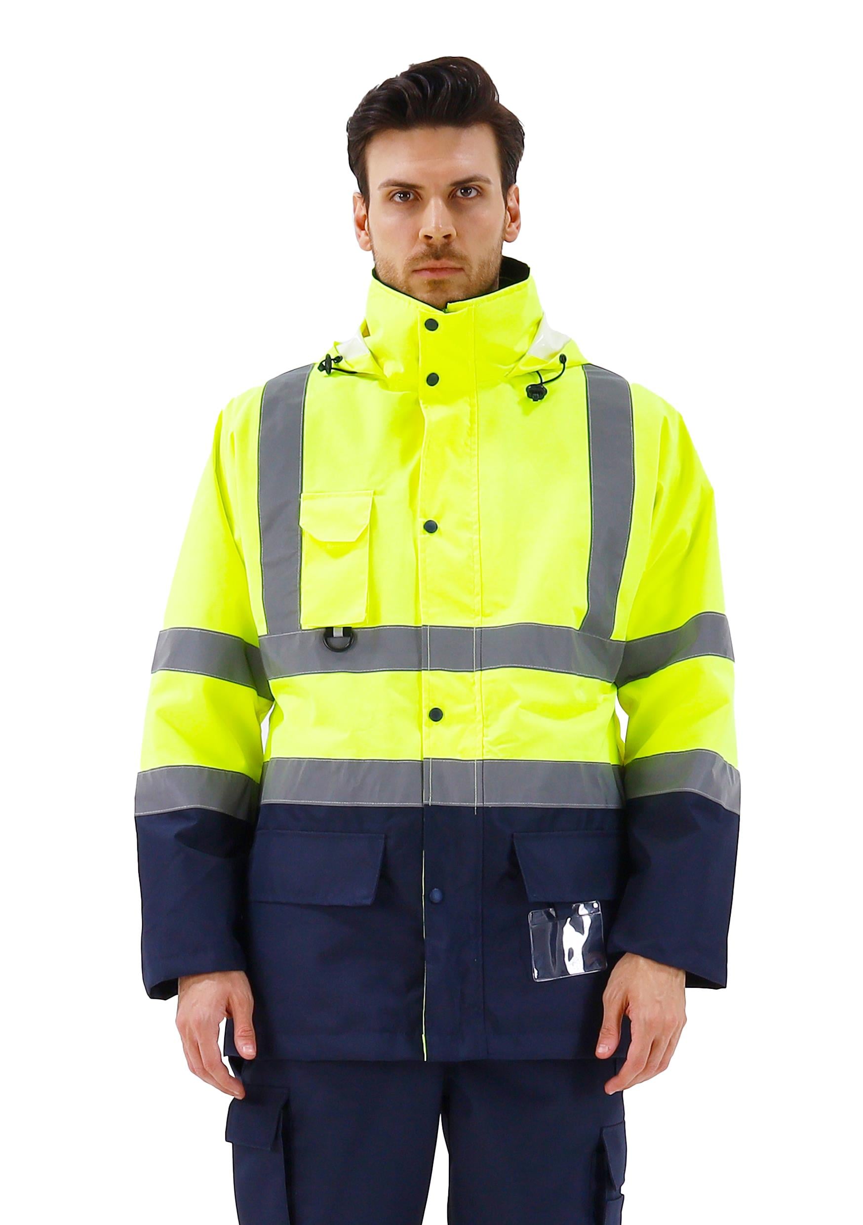 Alaska Hi-Vis 5 in 1 Parka Neon Sarı - Lacivert