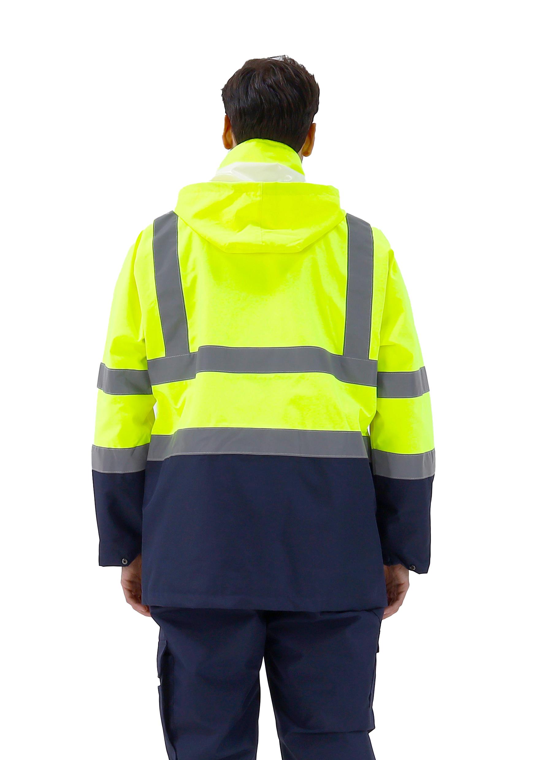 Alaska Hi-Vis 5 in 1 Parka Neon Sarı - Lacivert