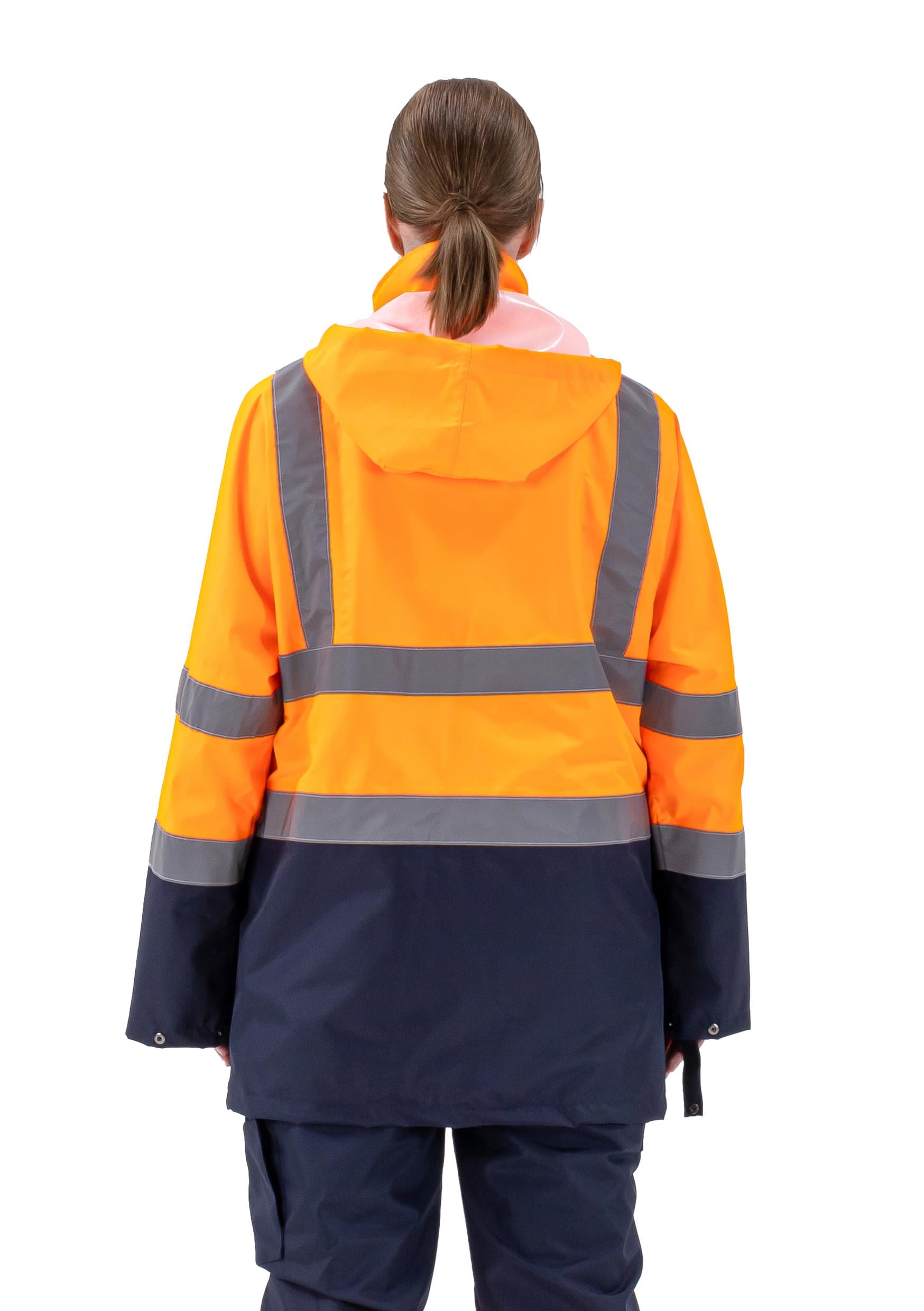 Alaska Hi-Vis 5 in 1 Parka Neon Turuncu - Lacivert