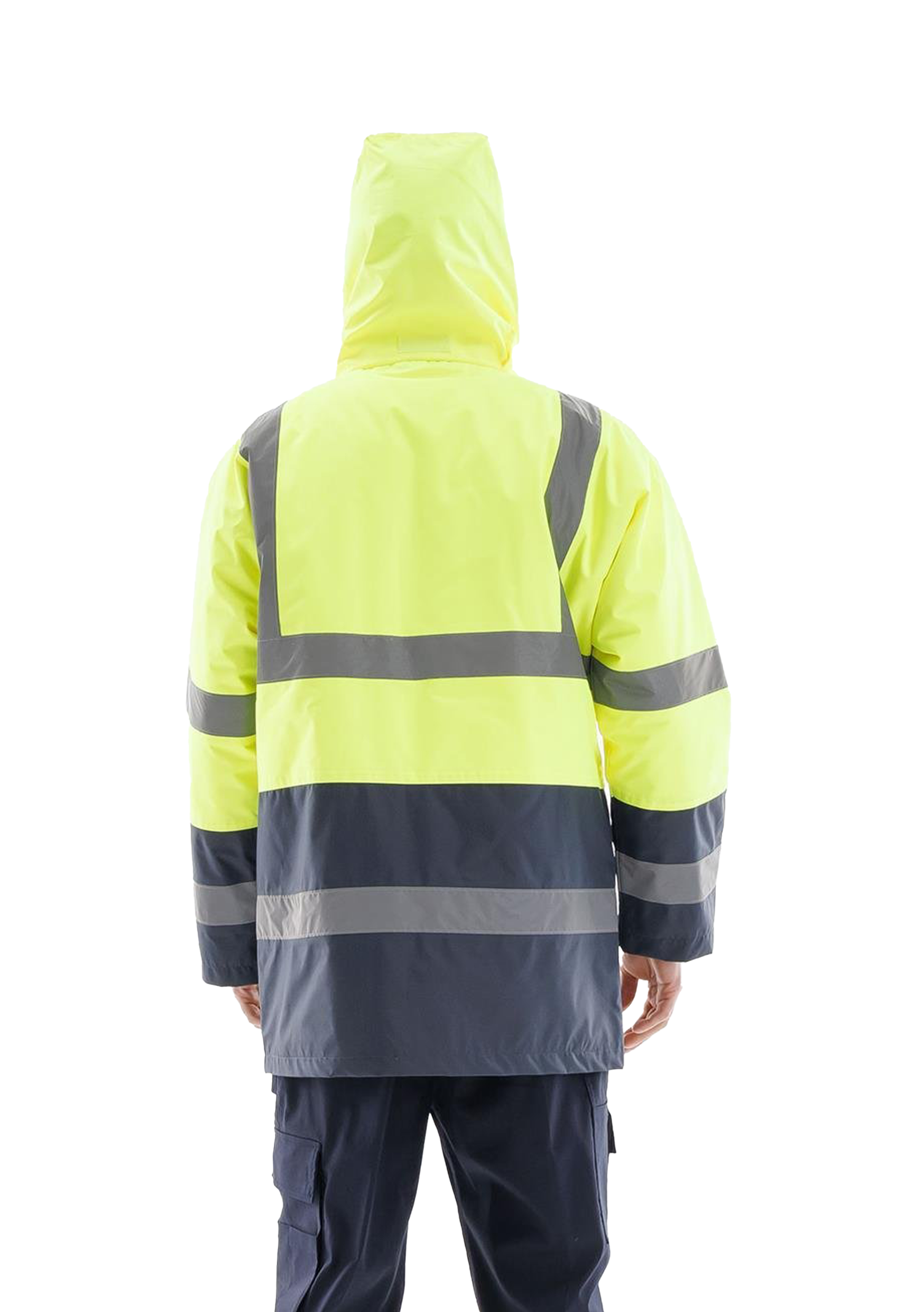 Alaska Hi-Vis Parka Neon Sarı - Lacivert 