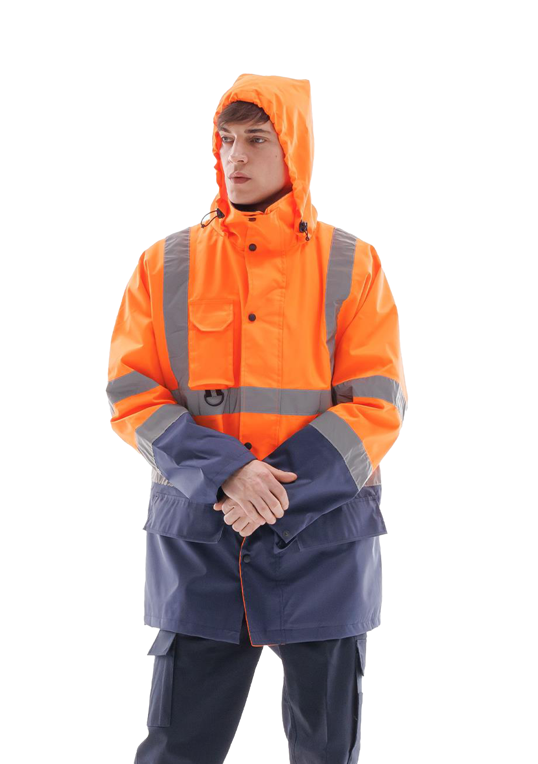 Alaska Hi-Vis Parka Neon Turuncu - Lacivert