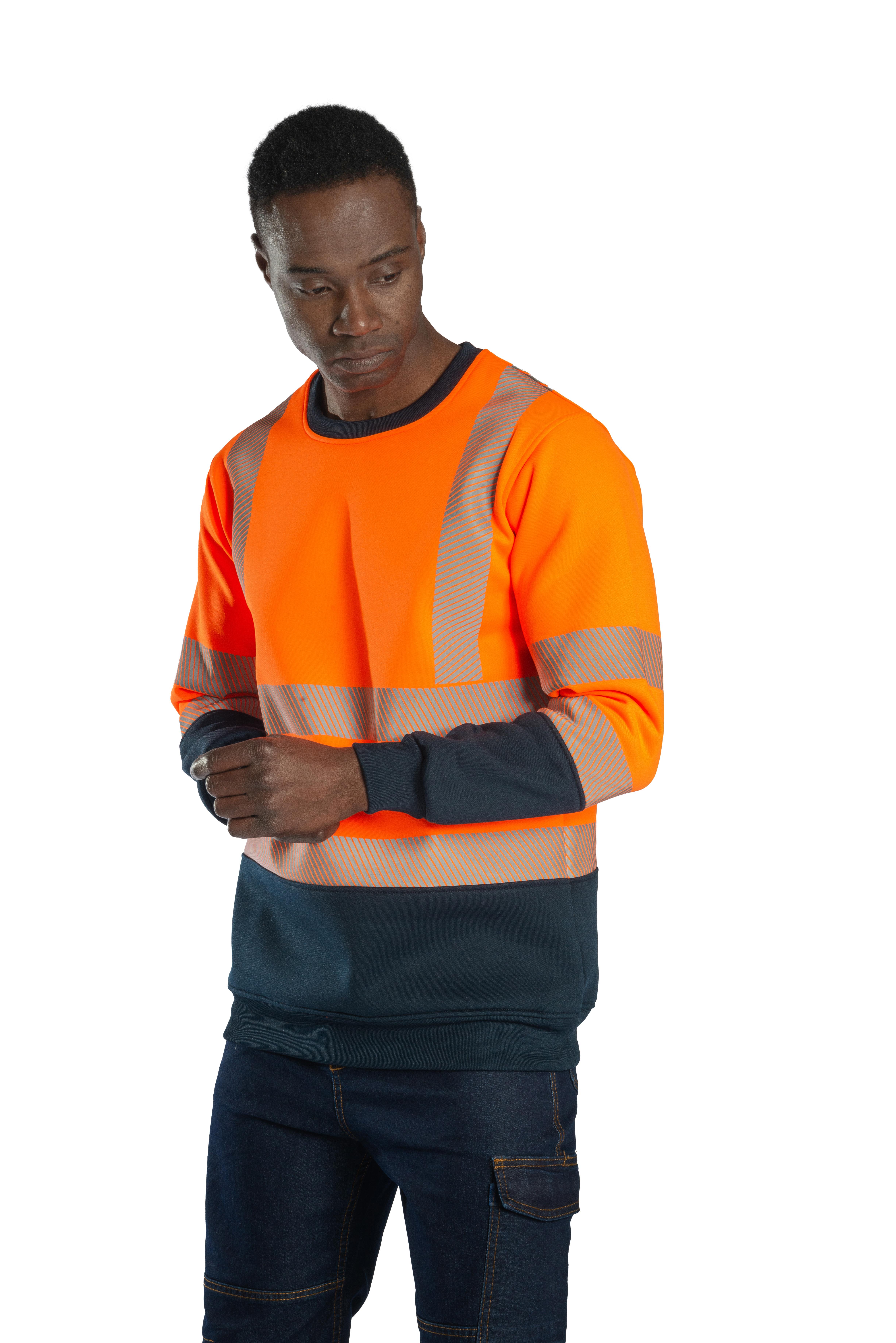 Alaska Hi-Vis Sweatshirt Neon Turuncu - Lacivert 