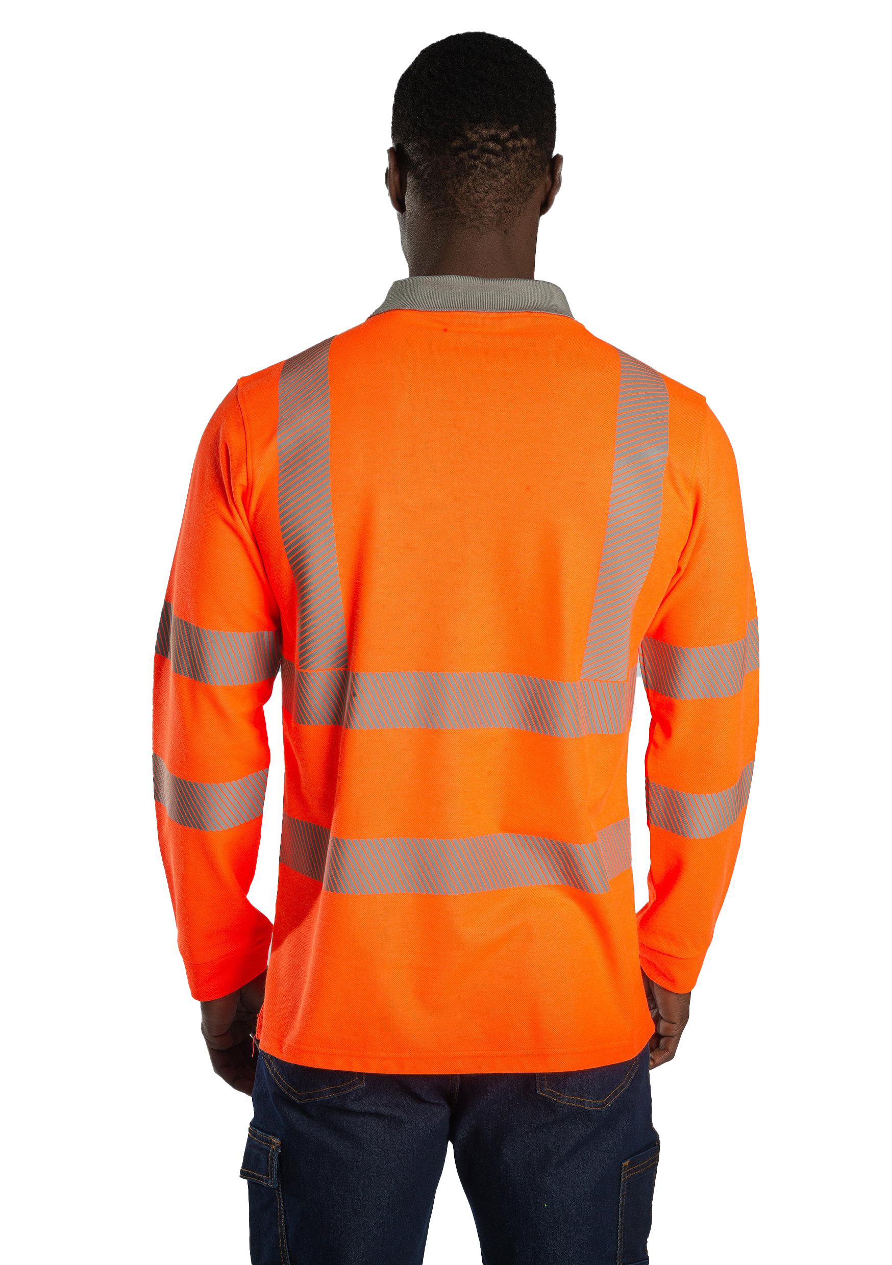 Alaska Hi-Vis Uzun Kollu Polo T-Shirt Neon Turuncu