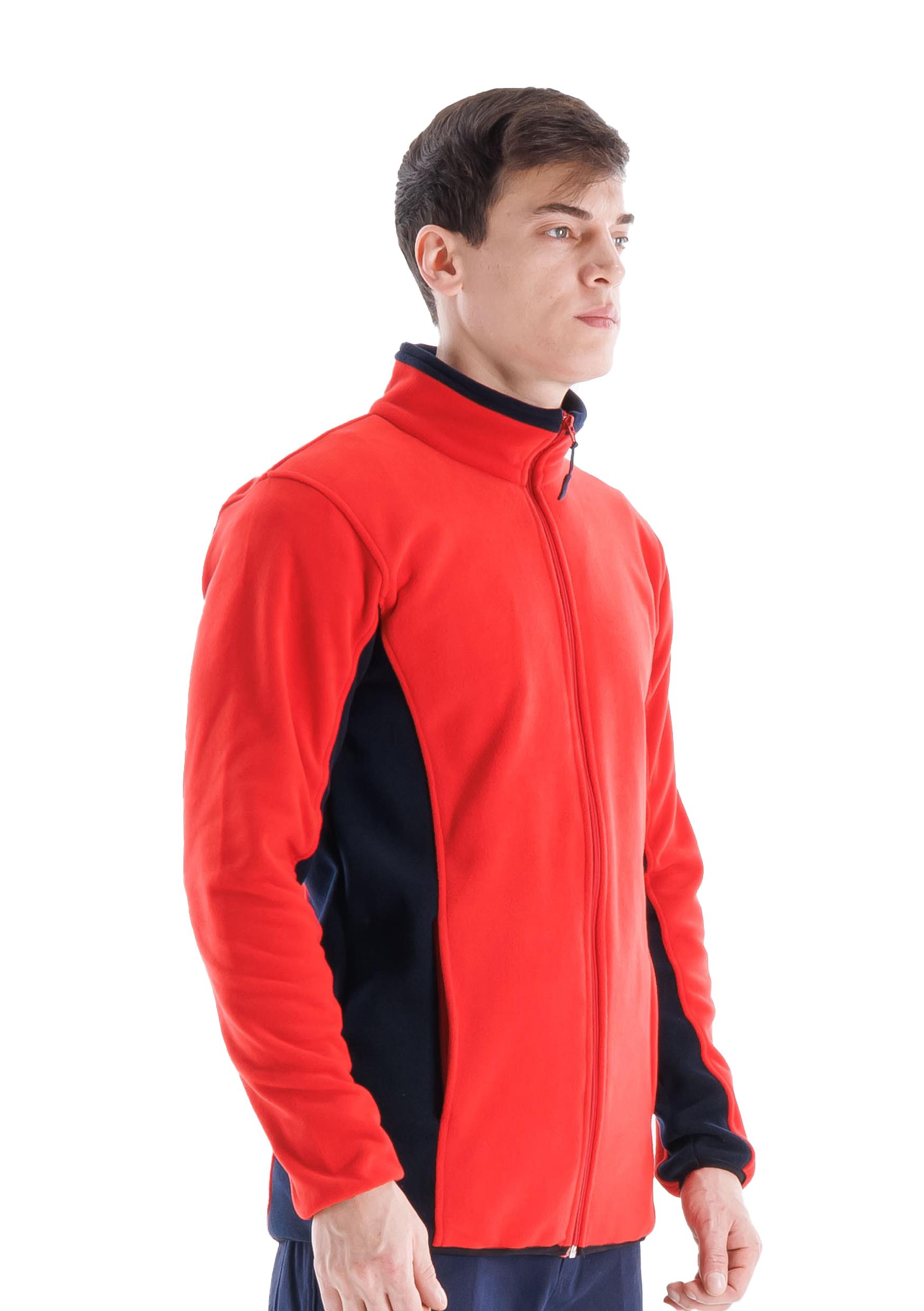 Alp Fleece Jacket Red - Navy Blue 