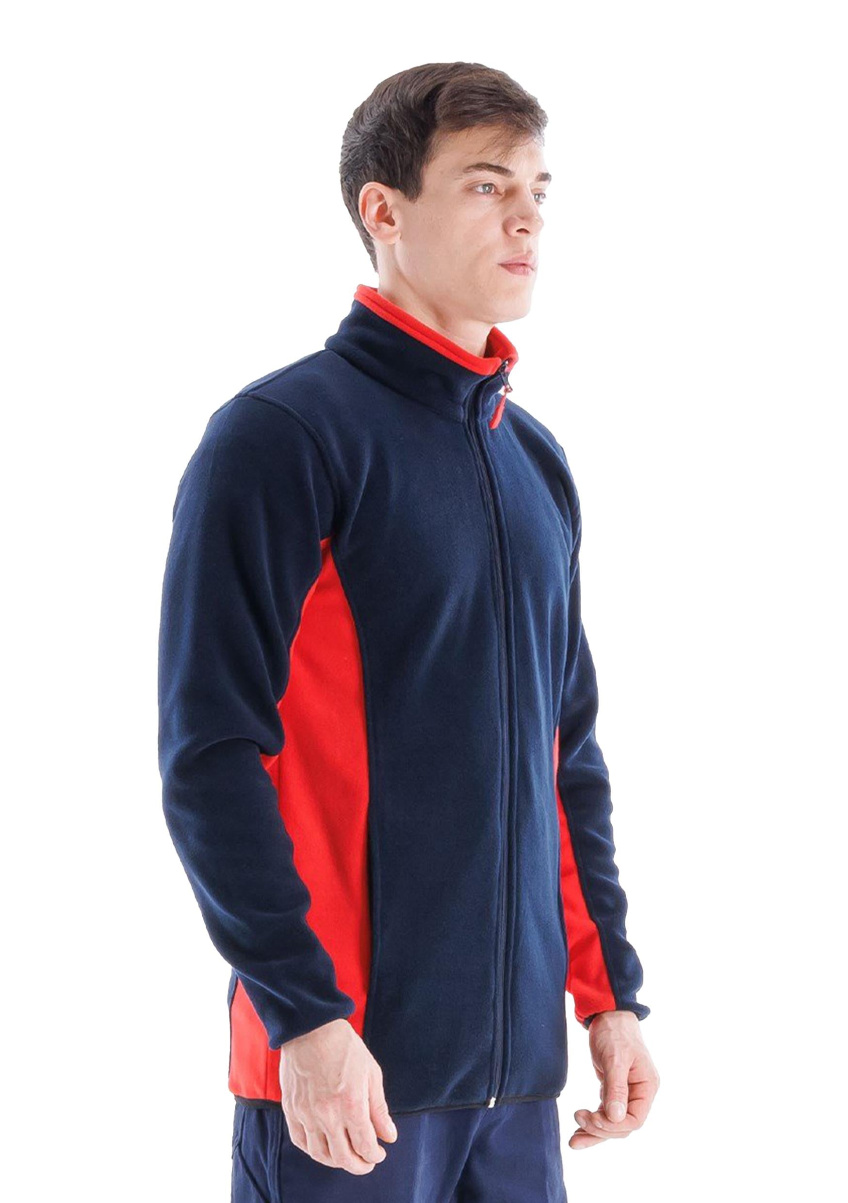 Alp Fleece Jacket Navy Blue - Red 