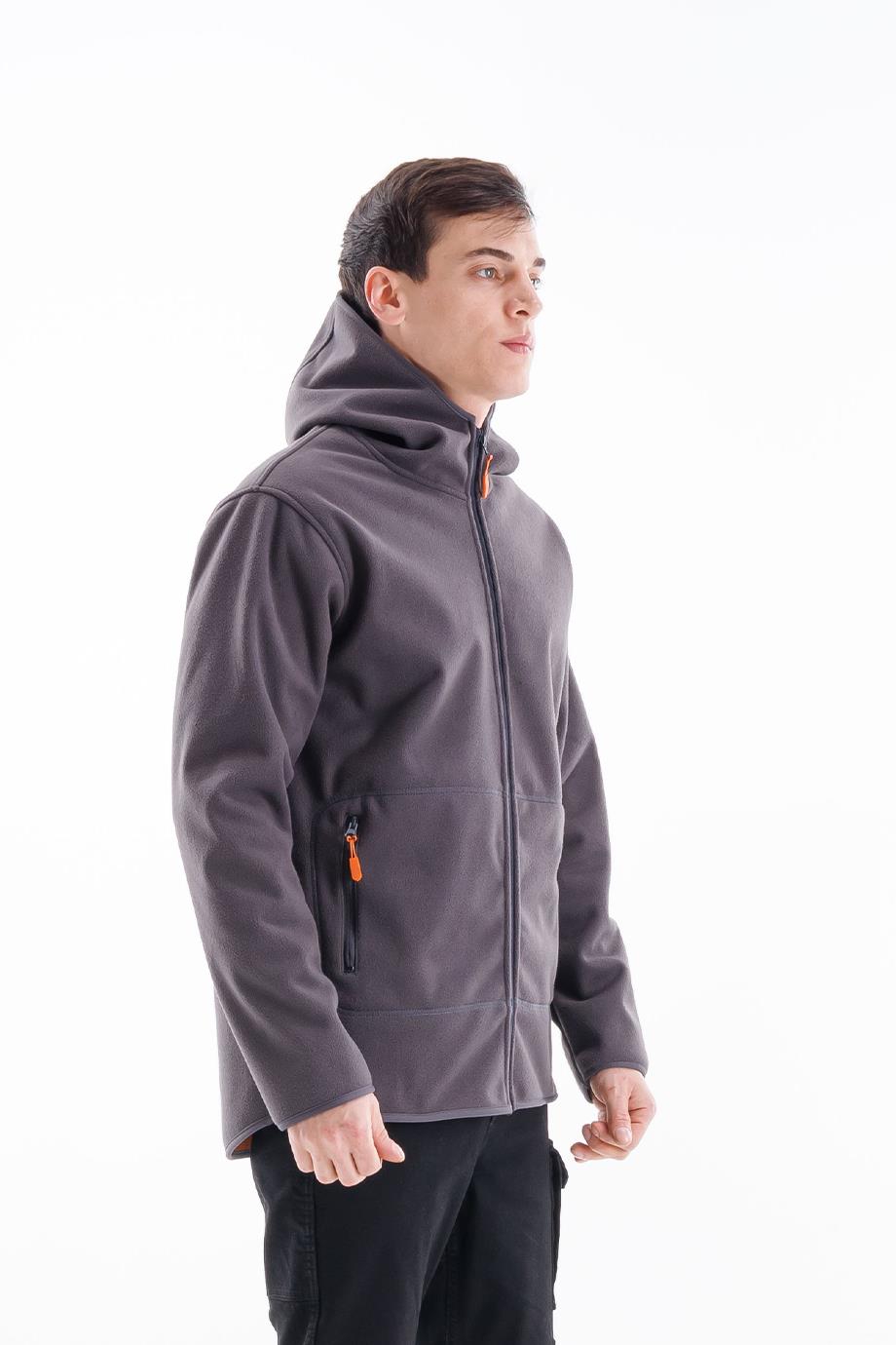 Eso Deep Polar Ceket Gri - Turuncu 