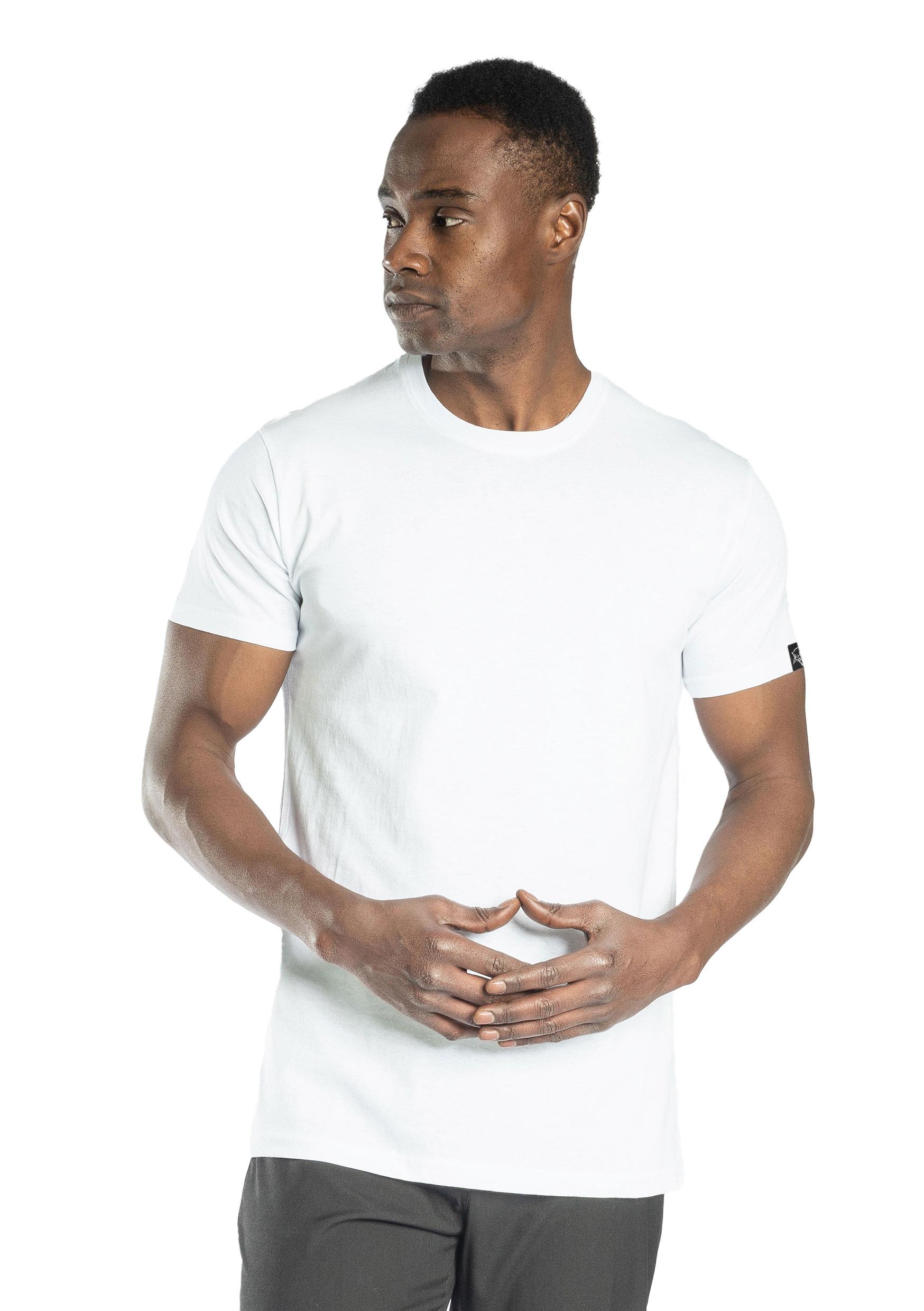 Elegans Basic Bisiklet Yaka T-Shirt Beyaz