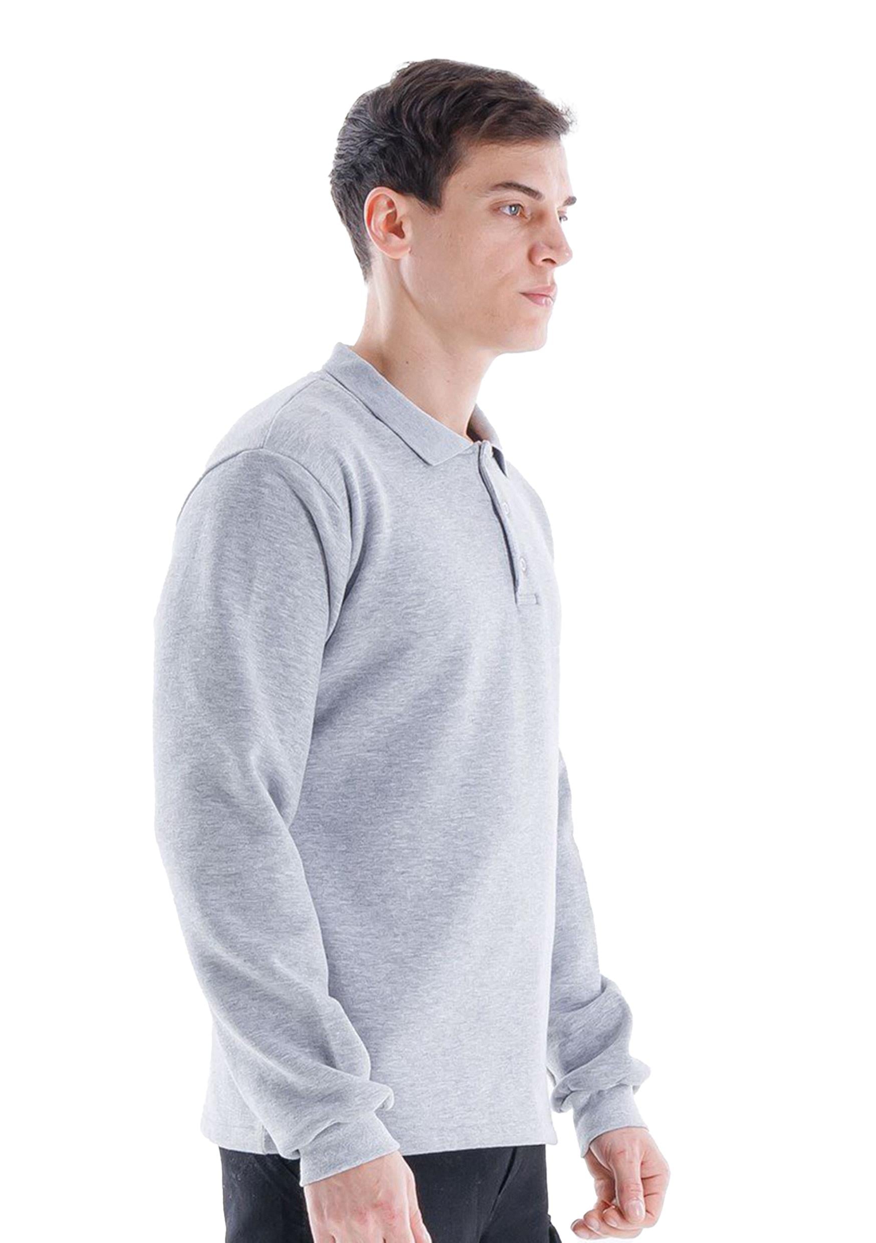 Elegans Polo Sweatshirt Gri