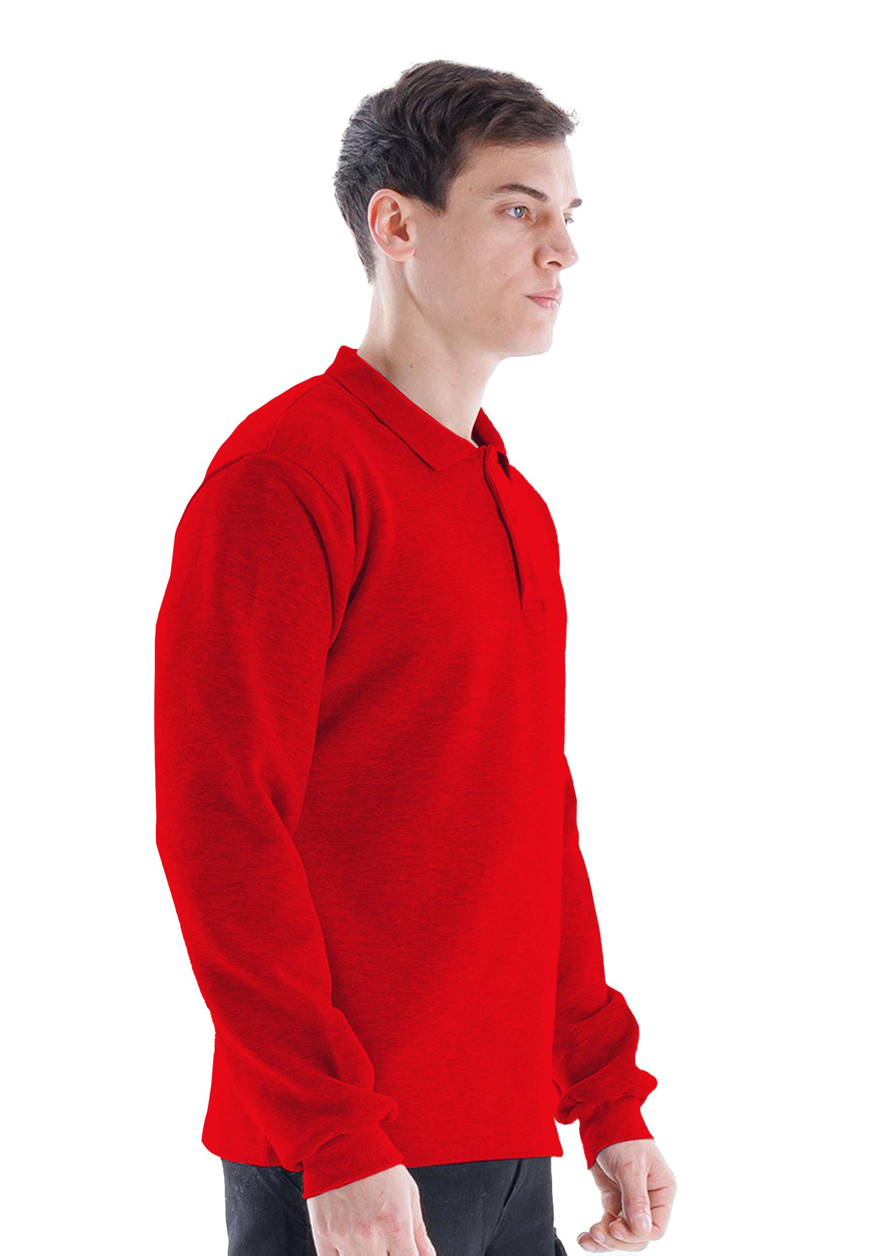 Elegans Polo Sweatshirt Kırmızı
