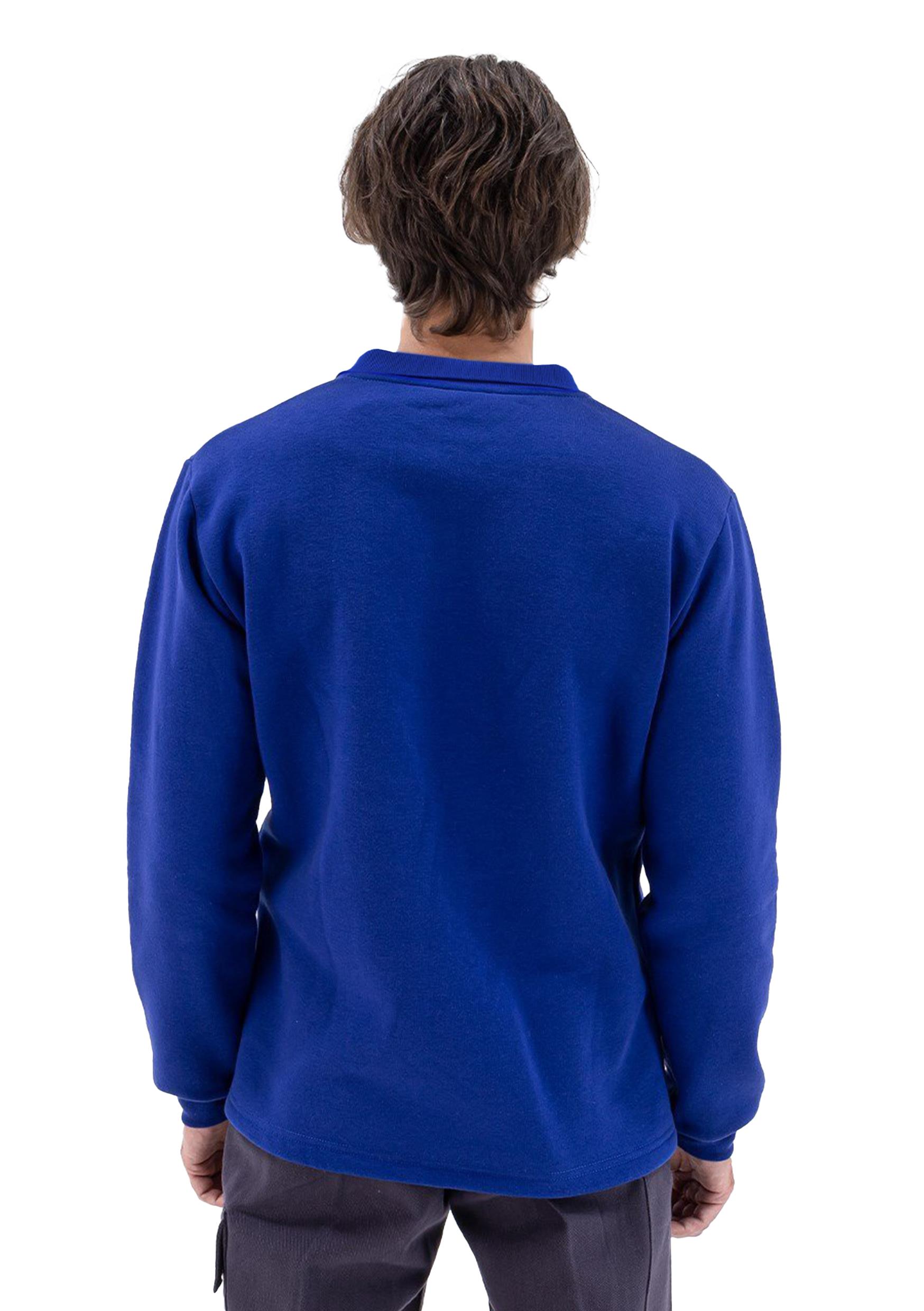 Elegance Polo Collar Sweatshirt Sax Blue 