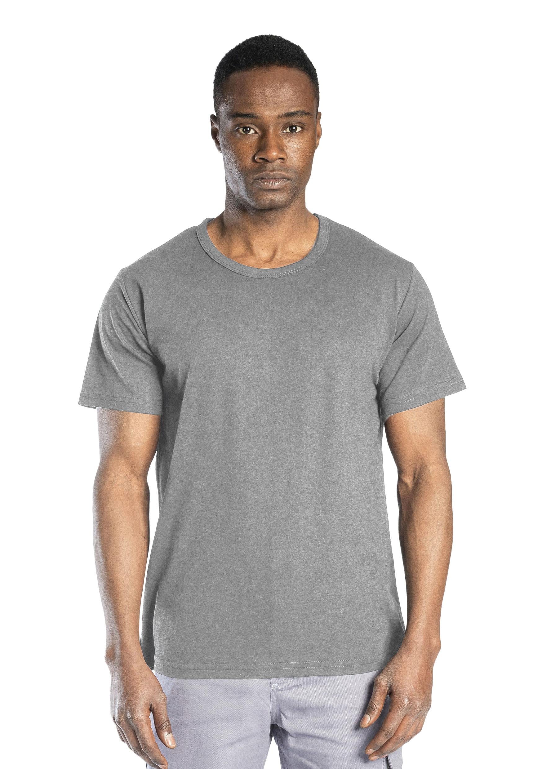 Regular Basic Bisiklet Yaka T-Shirt Gri