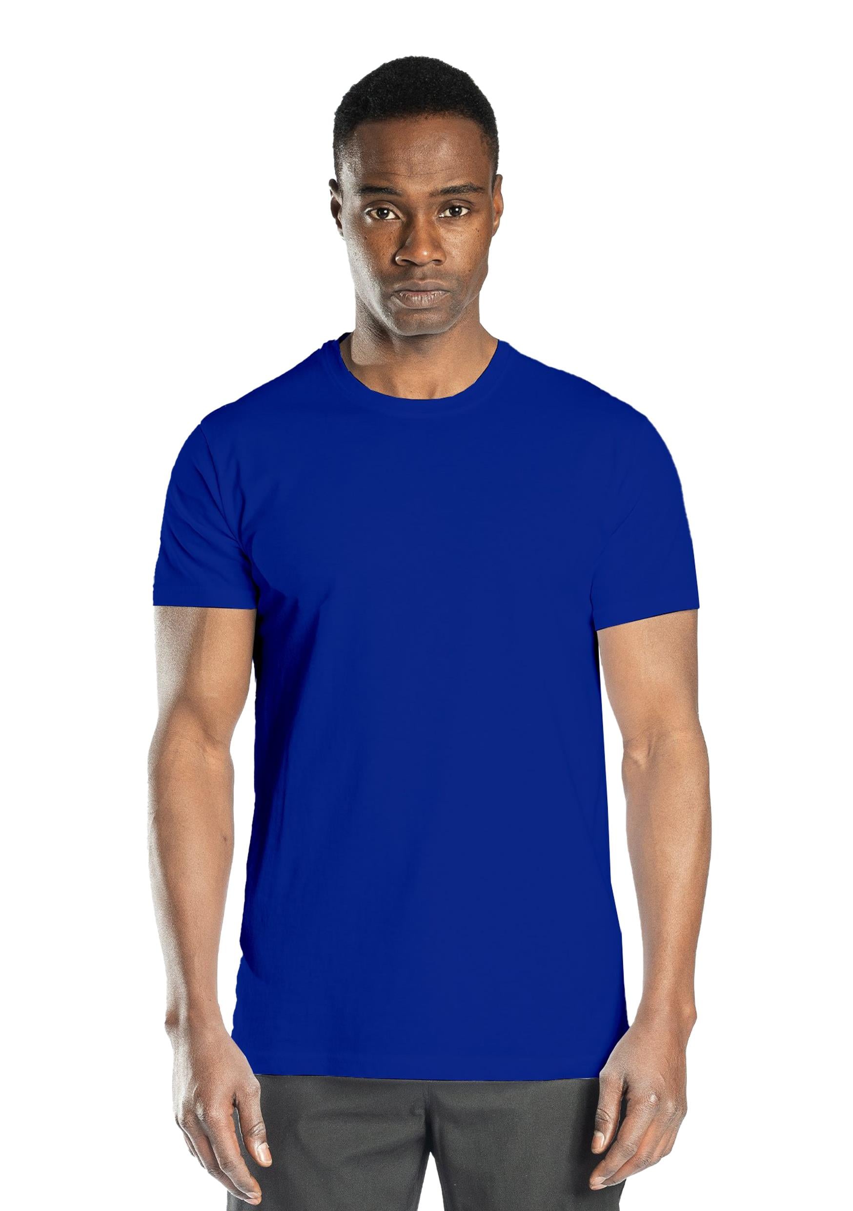Regular Basic Bisiklet Yaka T-Shirt Saks Mavi