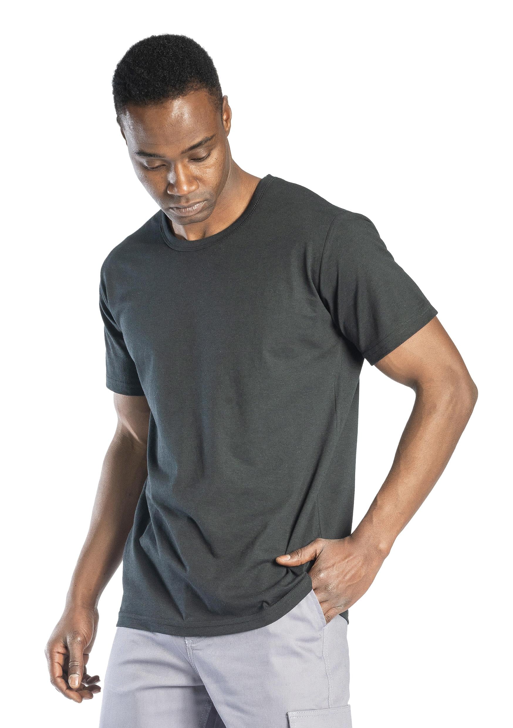 Regular Basic Bisiklet Yaka T-Shirt Siyah