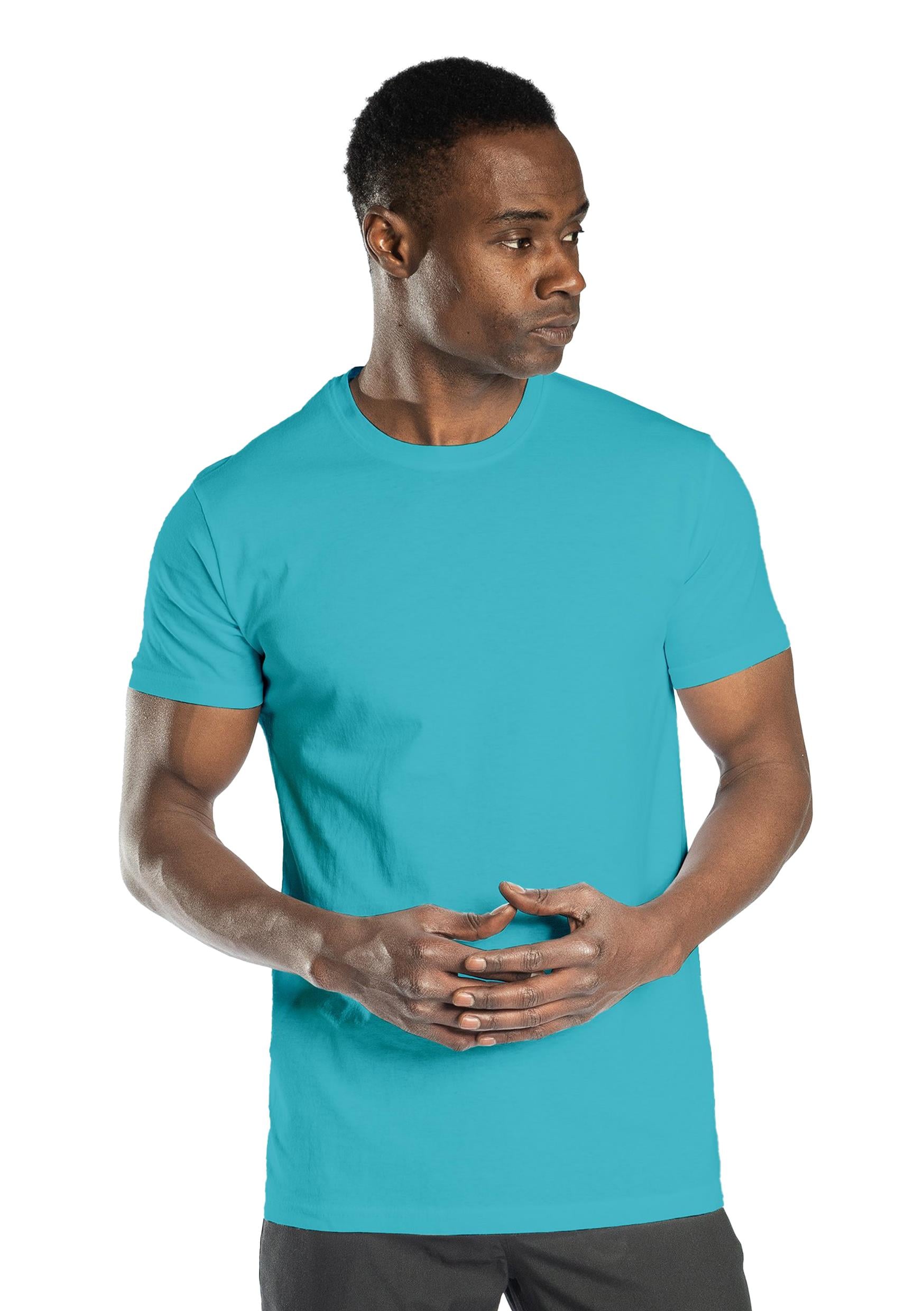 Regular Basic Bisiklet Yaka T-Shirt Turkuaz