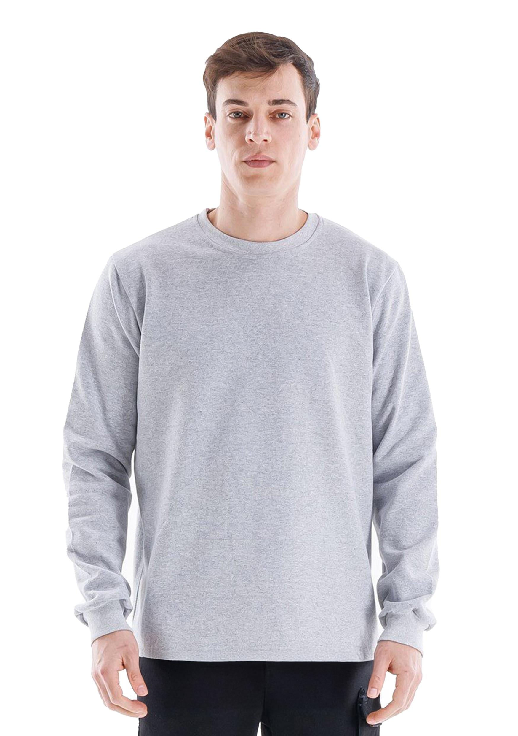 Regular Bisiklet Yaka Sweatshirt Gri