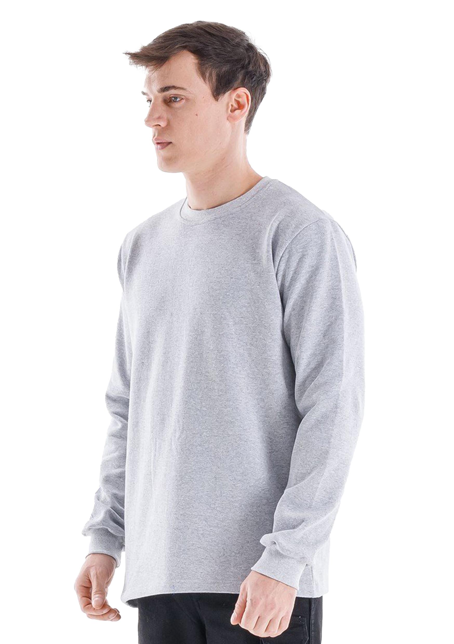 Regular Bisiklet Yaka Sweatshirt Gri