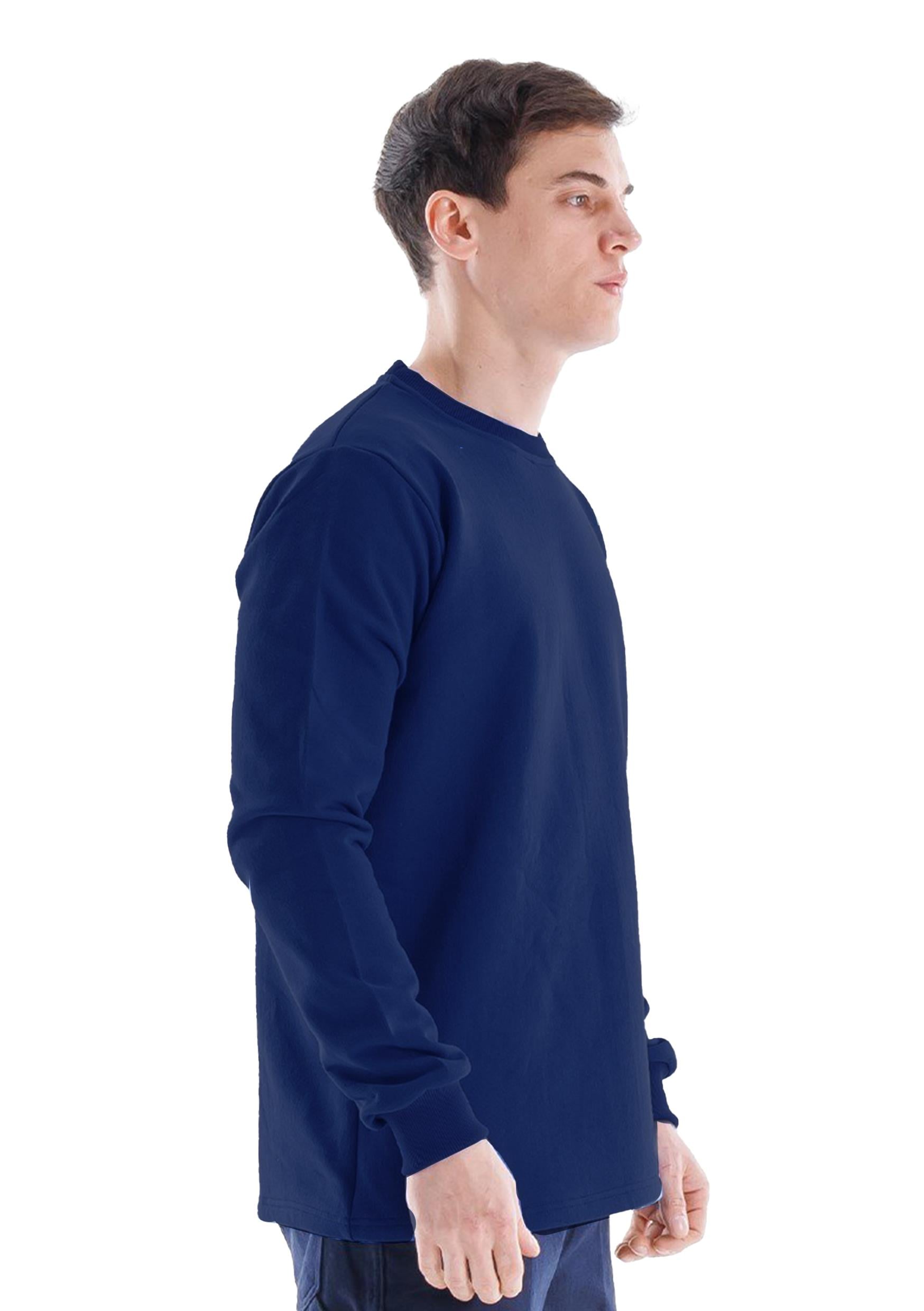 Regular Bisiklet Yaka Sweatshirt Lacivert