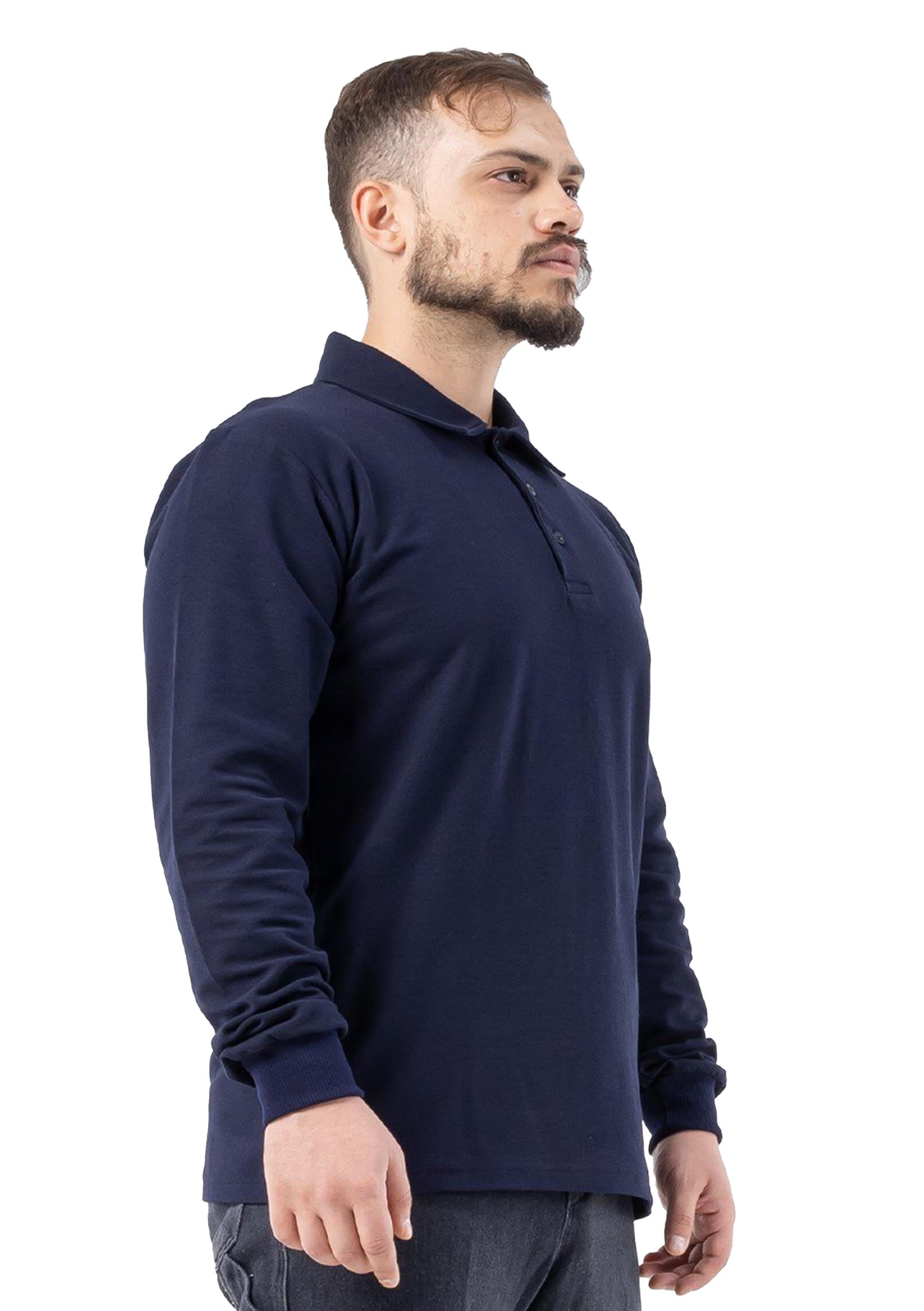 Regular Polo Pike Uzun Kol T-Shirt Lacivert