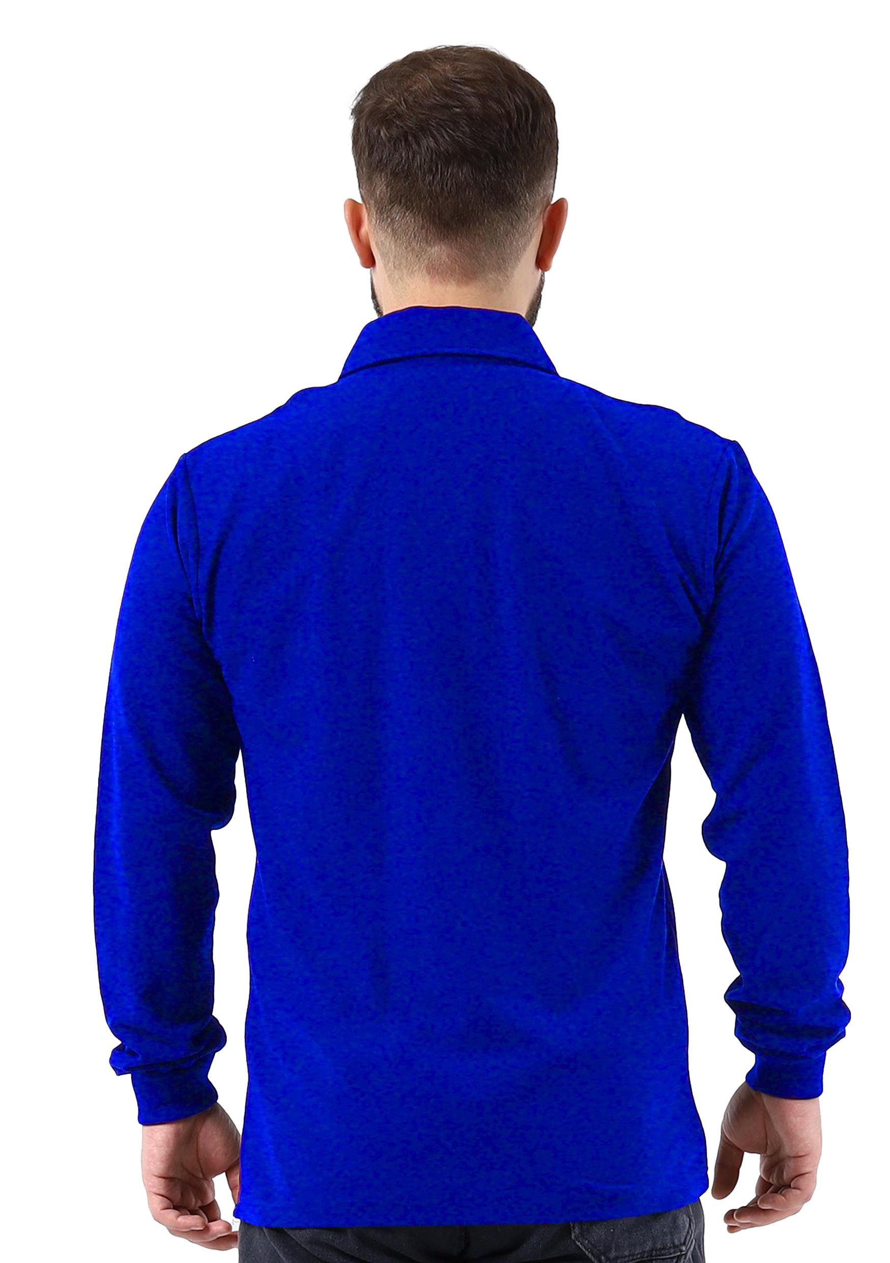 Regular Polo Pike Uzun Kol T-Shirt Saks Mavi