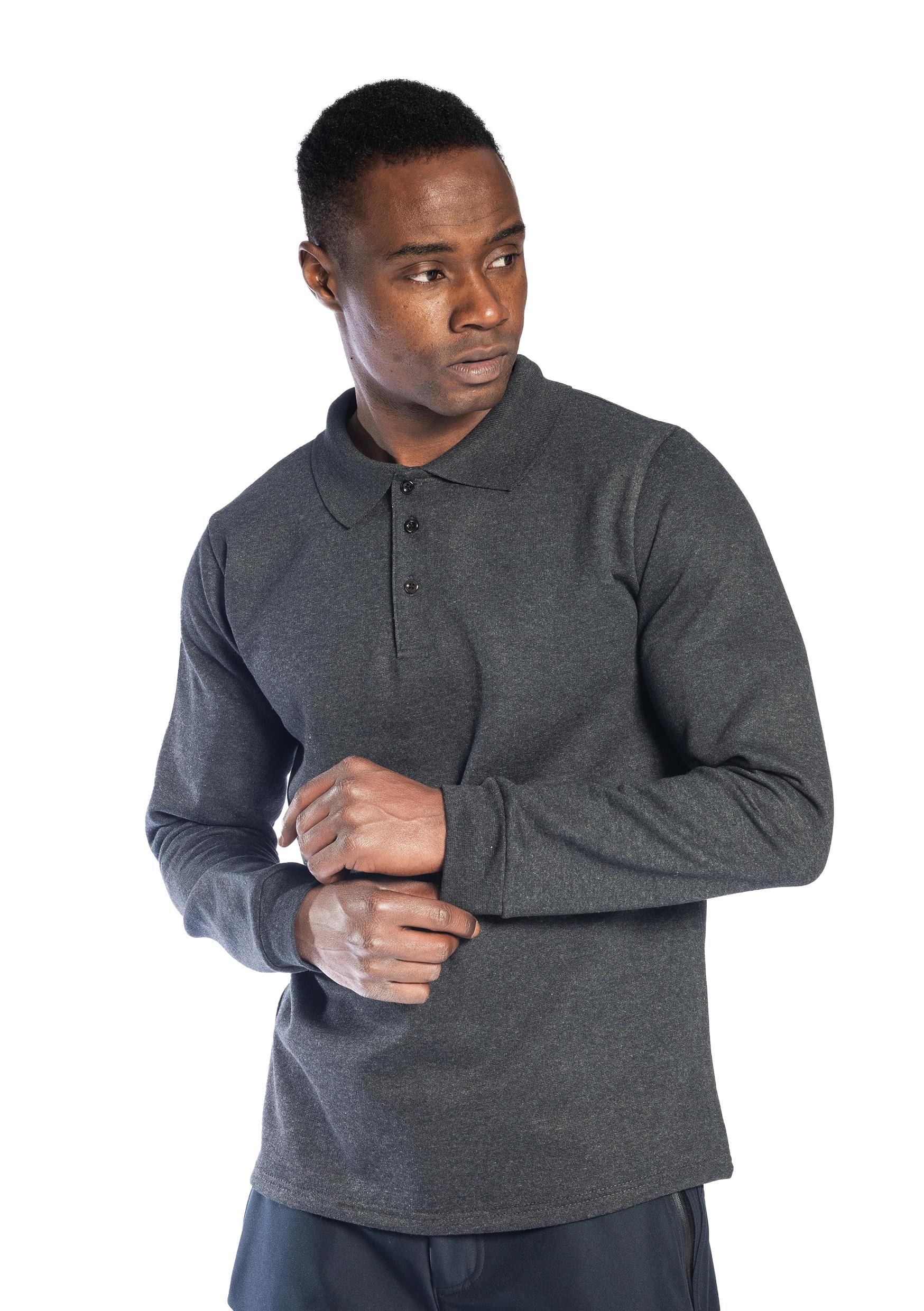 Regular Polo Sweatshirt Antrasit