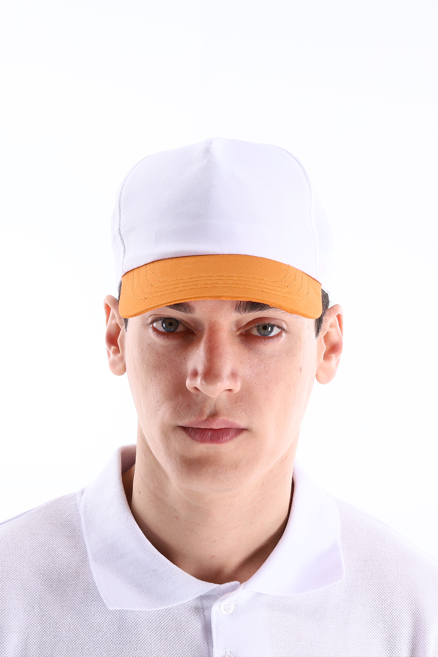 Regular Şapka Turuncu - Beyaz